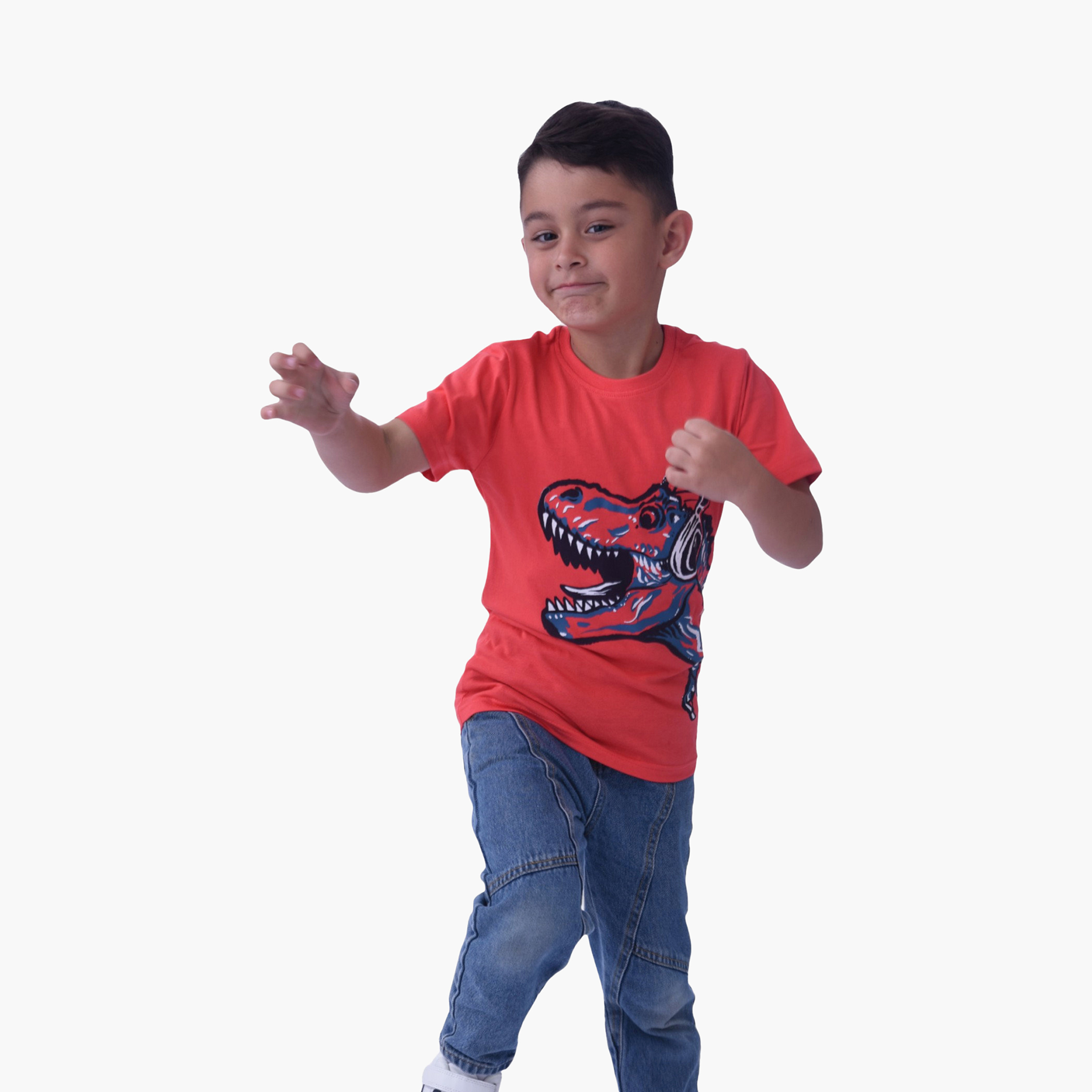 تي شيرت بطبعة فيكتور آند جين تي ريكس - مرجاني-boys-clothing-tshirtsandpolos-image-3