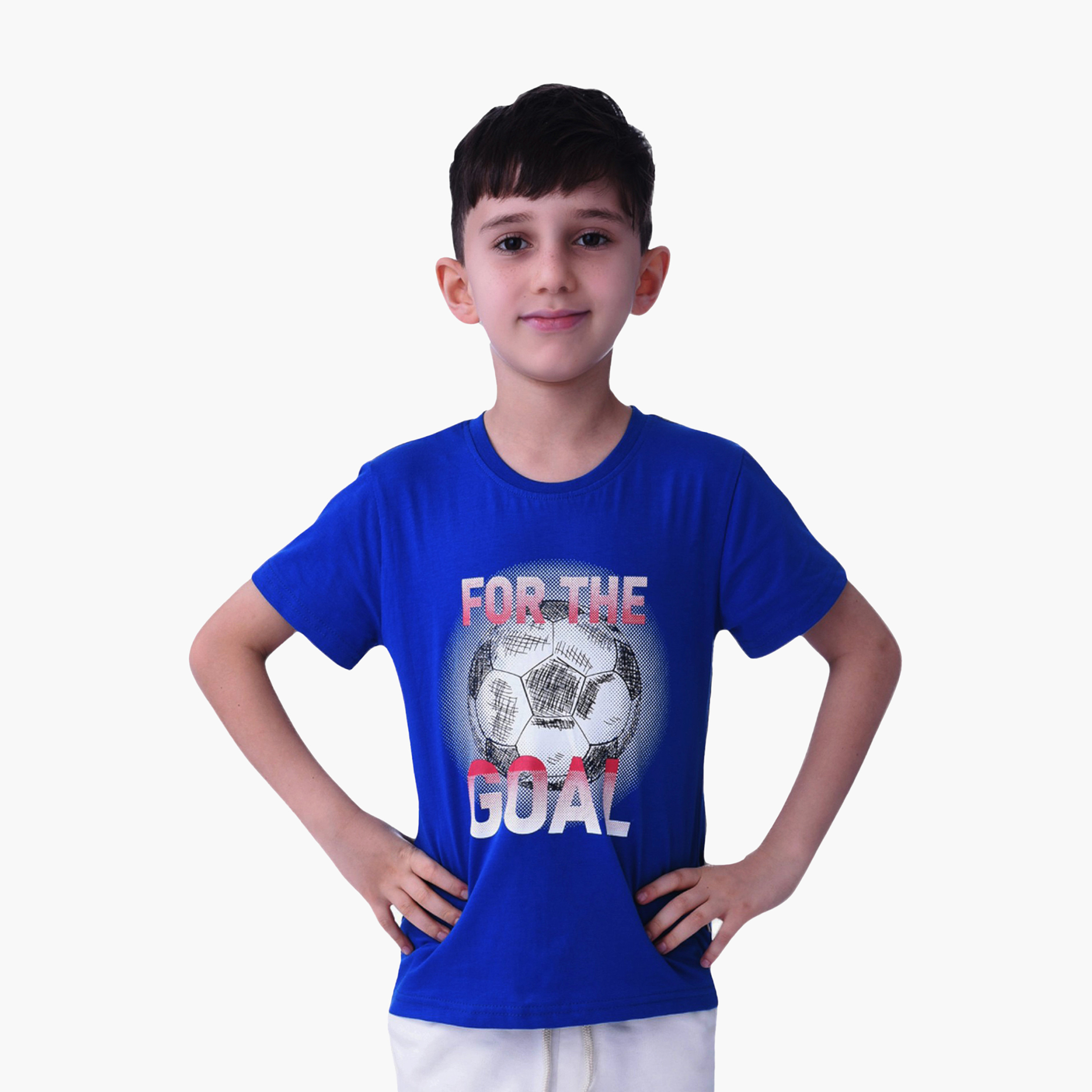 تي شيرت بطبعة فور ذا جول من فيكتور آند جين - أزرق-boys-clothing-tshirtsandpolos-image-2