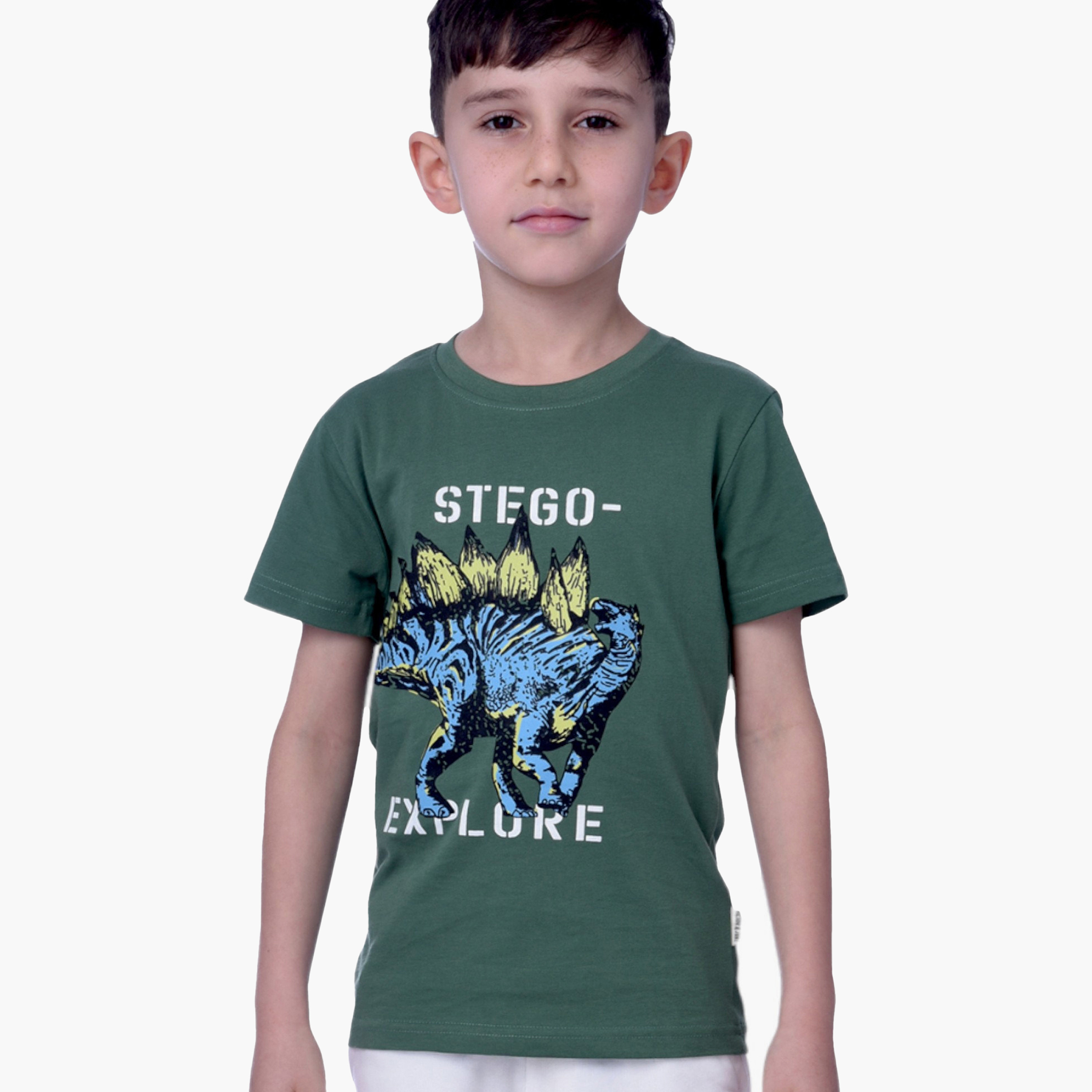 Victor and Jane Printed T-Shirt - Dark Green-boys-clothing-tshirtsandpolos-image-1