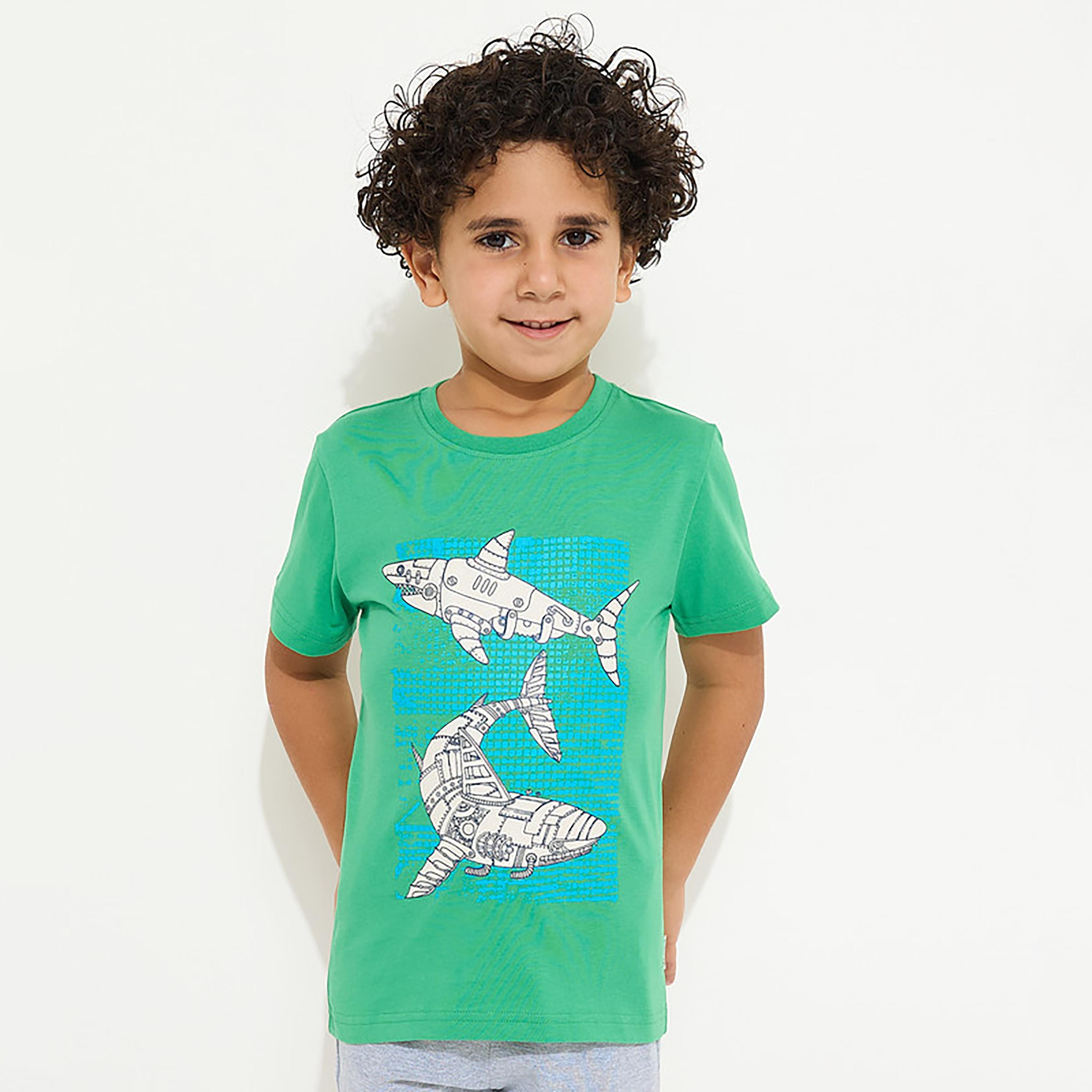 تيشيرت بأكمام قصيرة وطبعات من فيكتور اند جين-boys-clothing-tshirtsandpolos-image-1