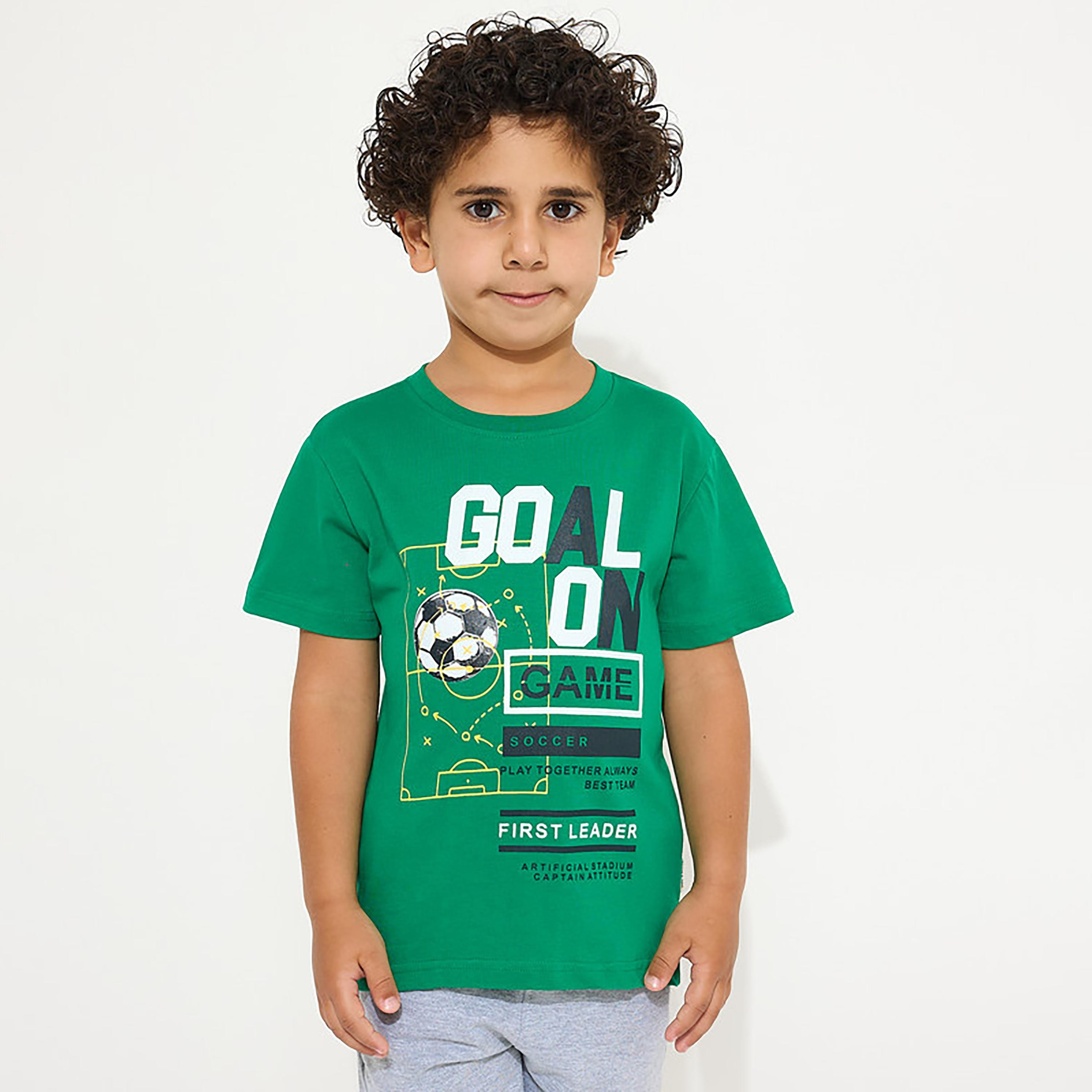 تيشيرت بأكمام قصيرة وطبعات من فيكتور اند جين-boys-clothing-tshirtsandpolos-image-1