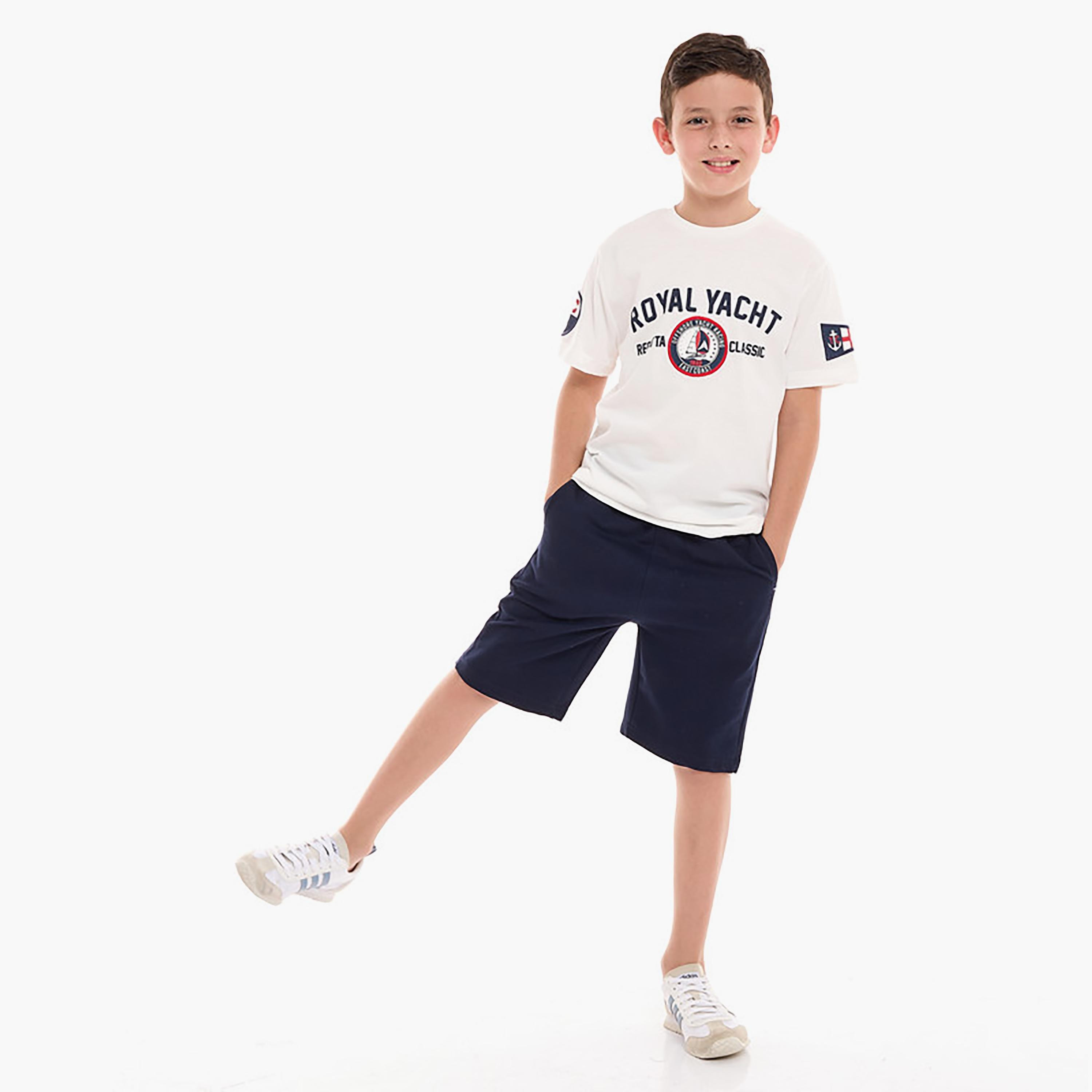 تيشيرت بأكمام قصيرة وطبعات مع شورت من فيكتور اند جين-boys-clothing-setsandcoords-image-1