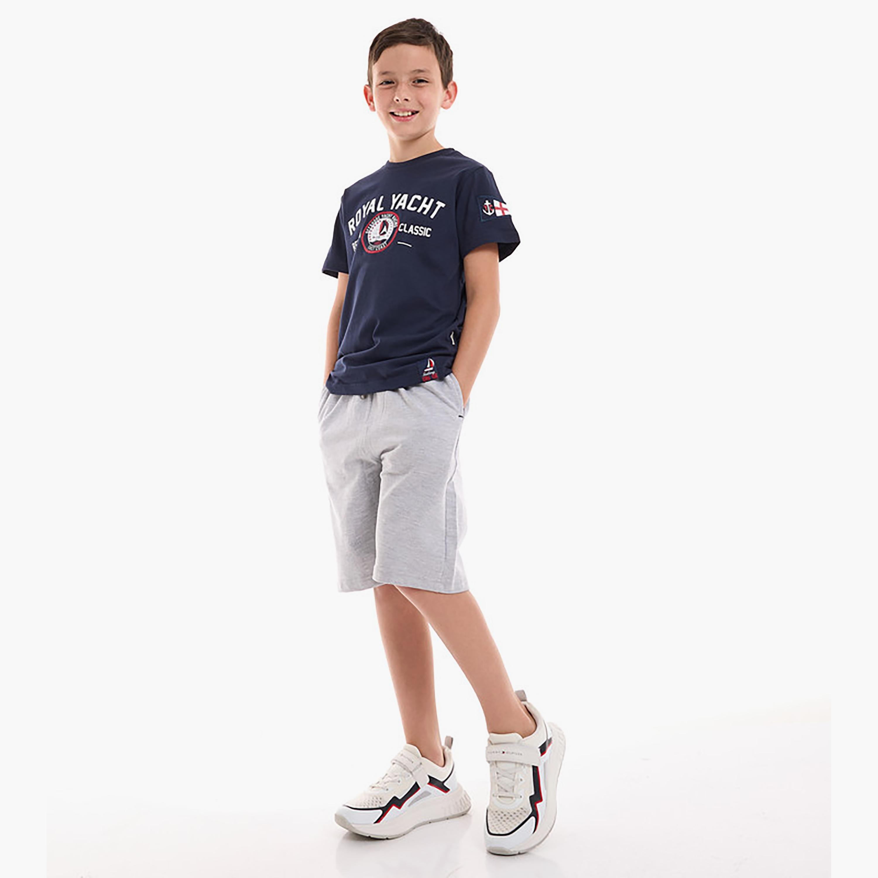 Victor and Jane Printed Short Sleeves T-Shirt with Shorts-boys-clothing-setsandcoords-image-1
