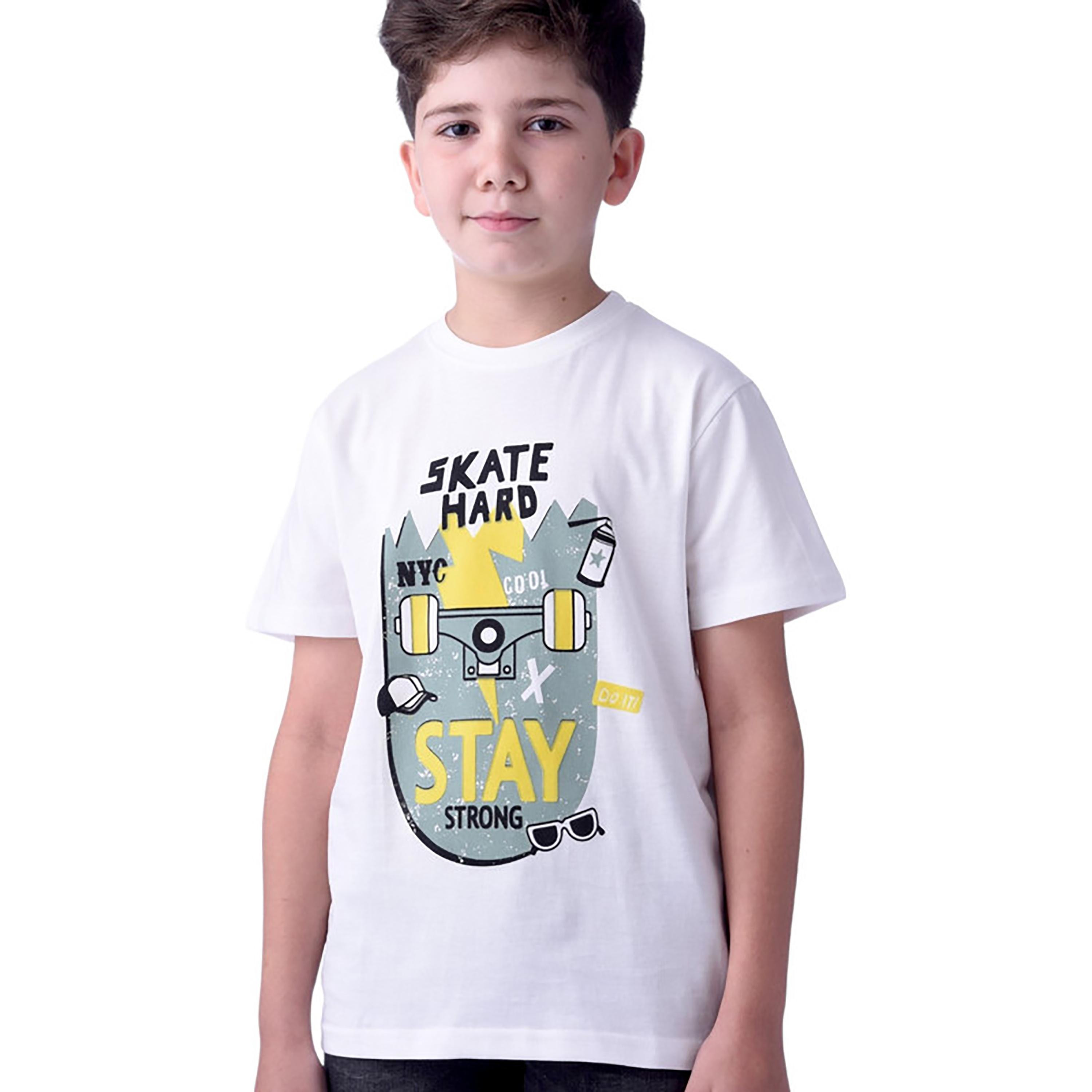 تي شيرت بأكمام قصيرة بطبعة كيه8 من فيكتور اند جين-boys-clothing-tshirtsandpolos-image-1