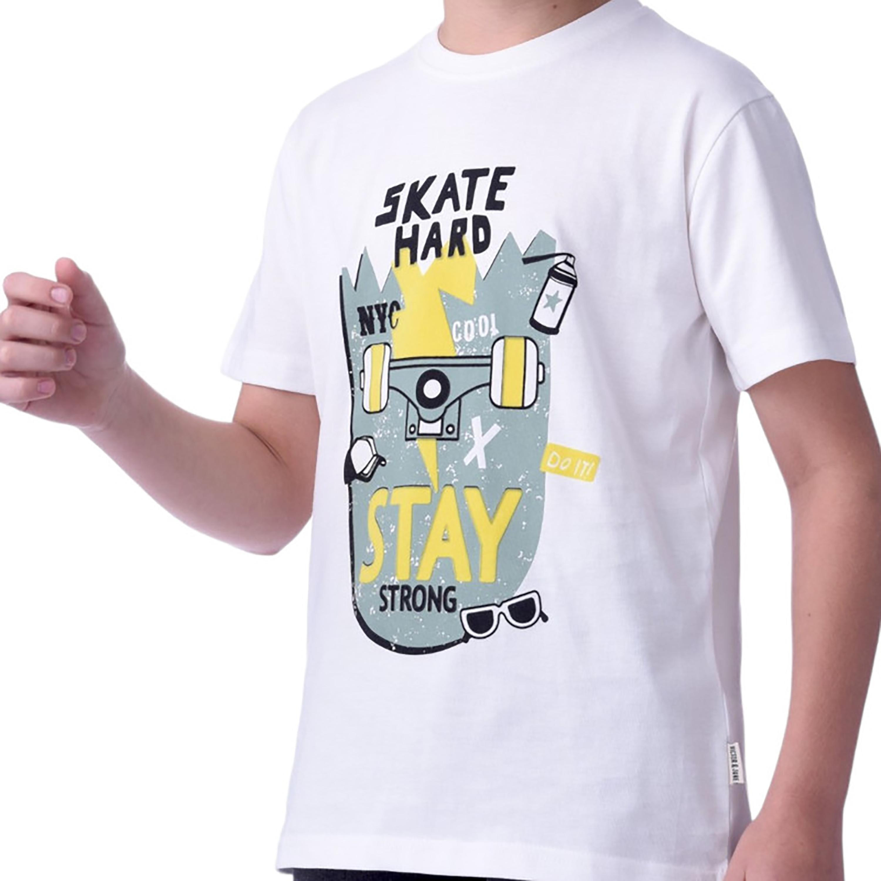 تي شيرت بأكمام قصيرة بطبعة كيه8 من فيكتور اند جين-boys-clothing-tshirtsandpolos-image-3