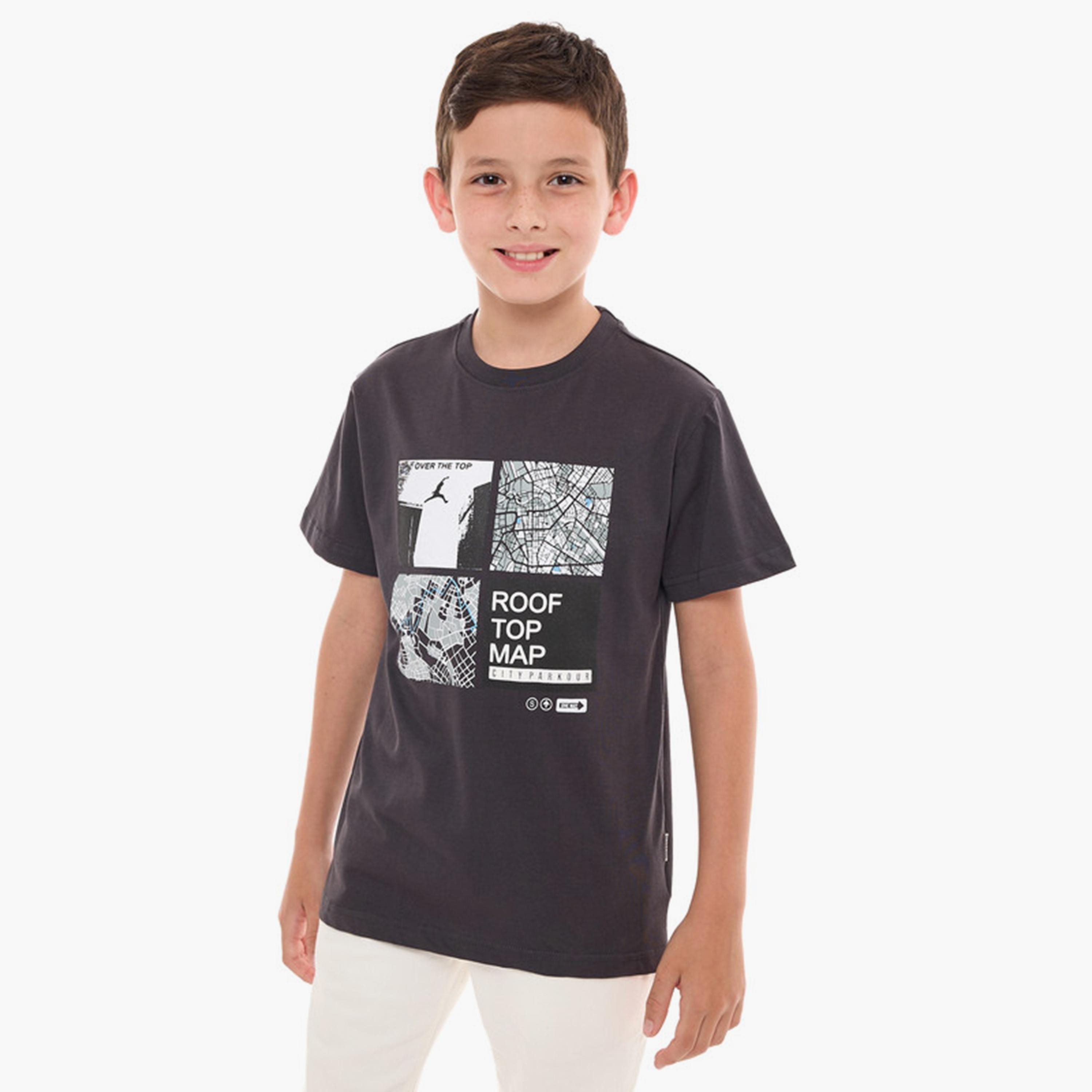 تيشيرت بأكمام قصيرة وطبعات من فيكتور اند جين-boys-clothing-tshirtsandpolos-image-1