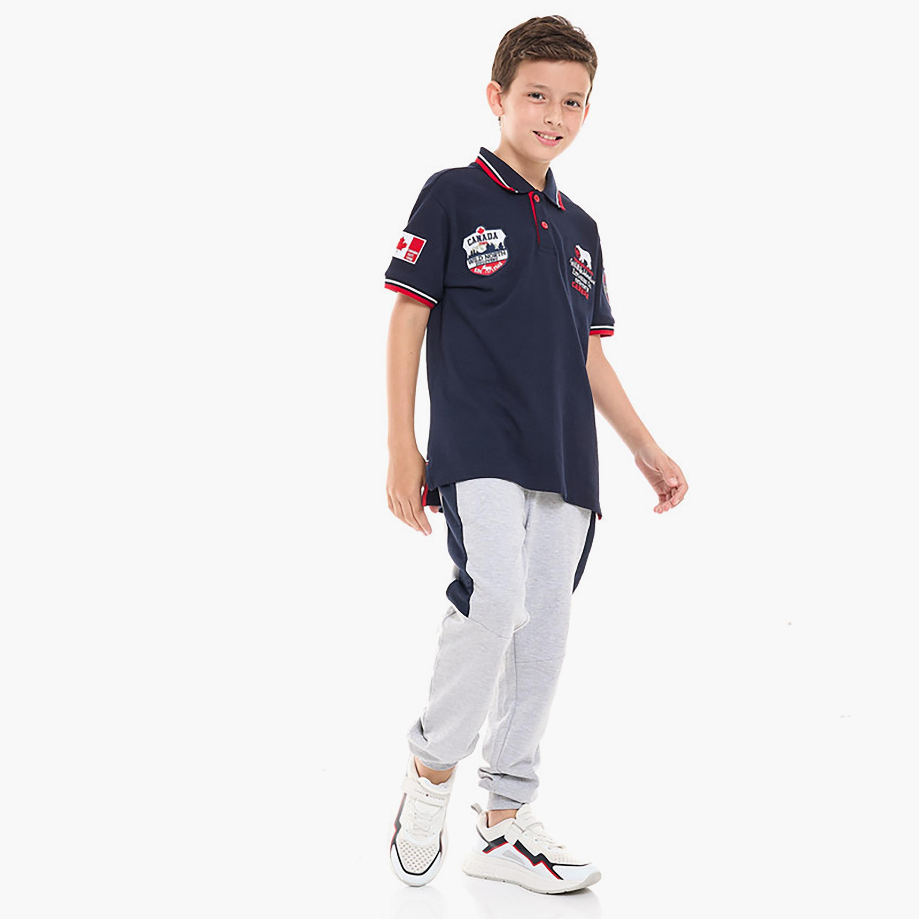 Victor and Jane Printed Short Sleeves T-Shirt with Joggers-boys-clothing-setsandcoords-image-1