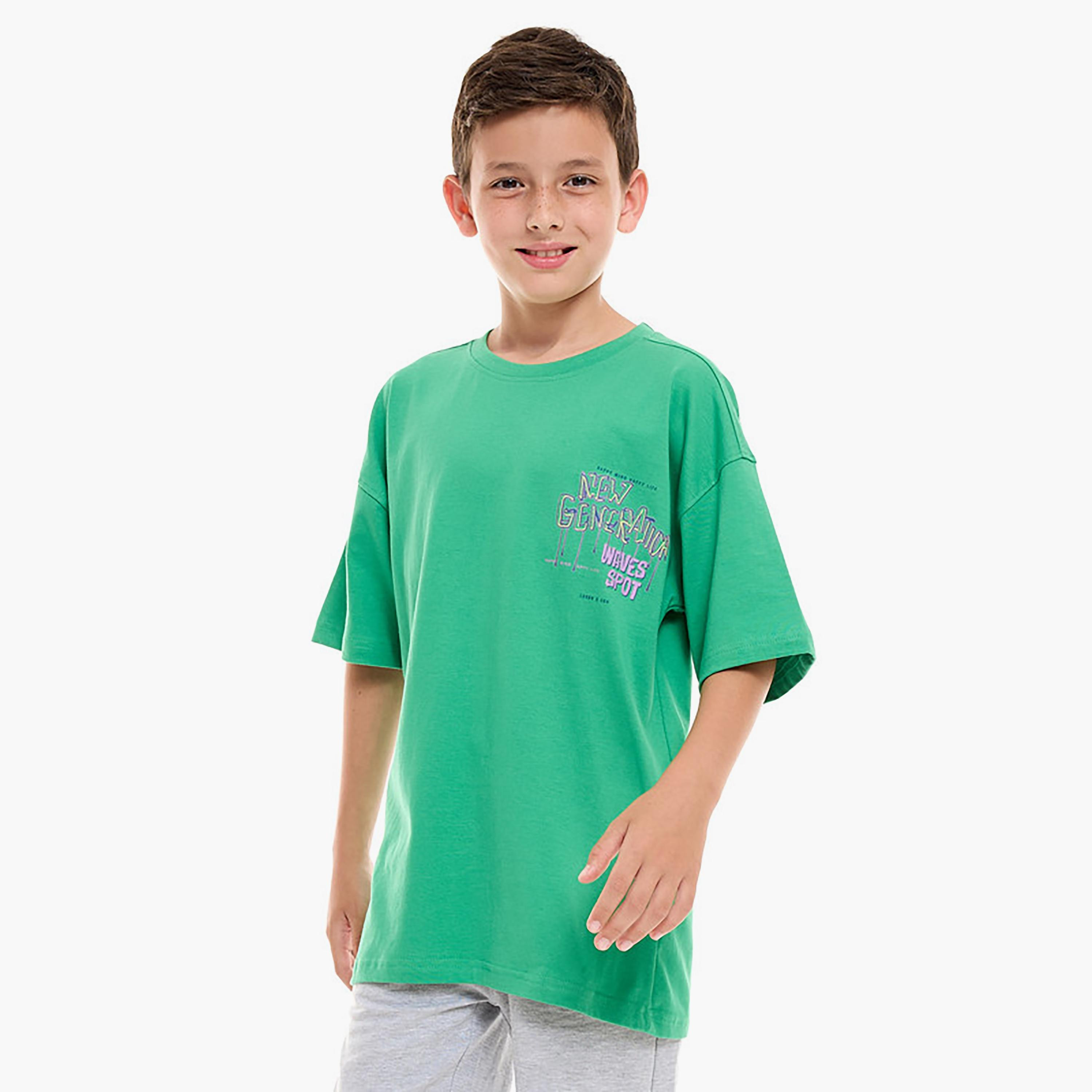 تيشيرت بأكمام قصيرة وطبعات من فيكتور اند جين-boys-clothing-tshirtsandpolos-image-1