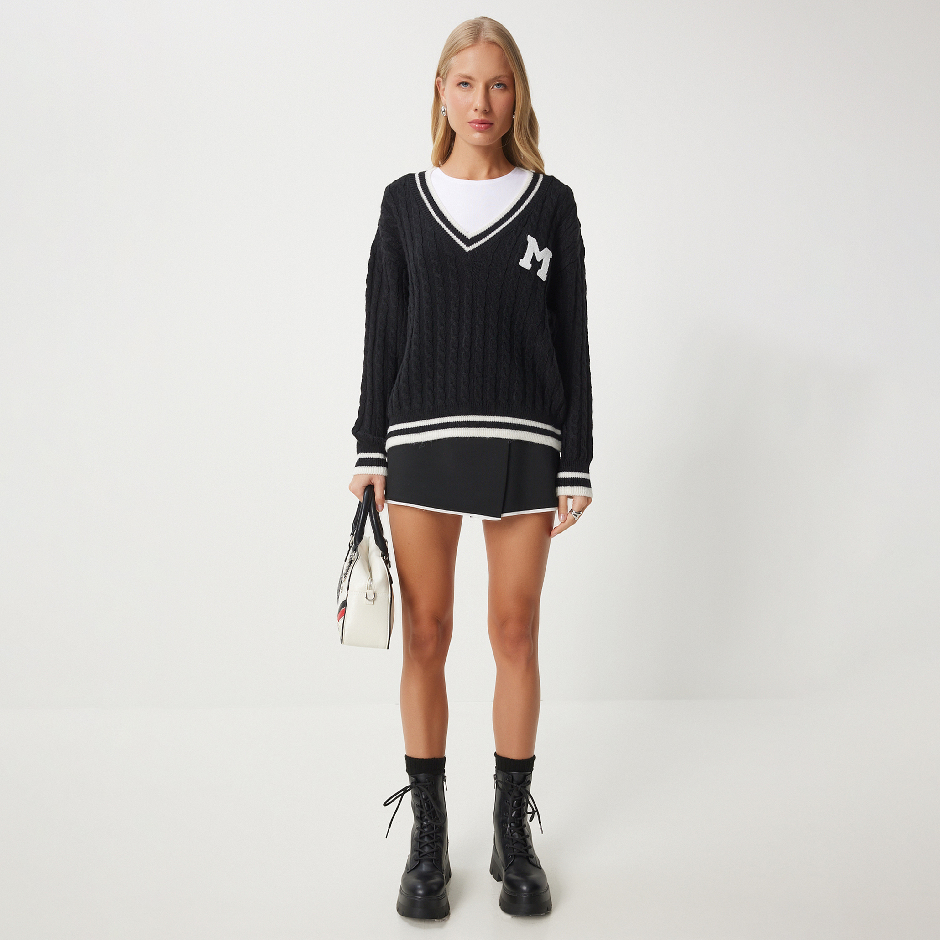 سترة نسائية سوداء محبوكة من سعادة إسطنبول كابل-women-clothing-cardigansandjumpers-jumpers-image-2