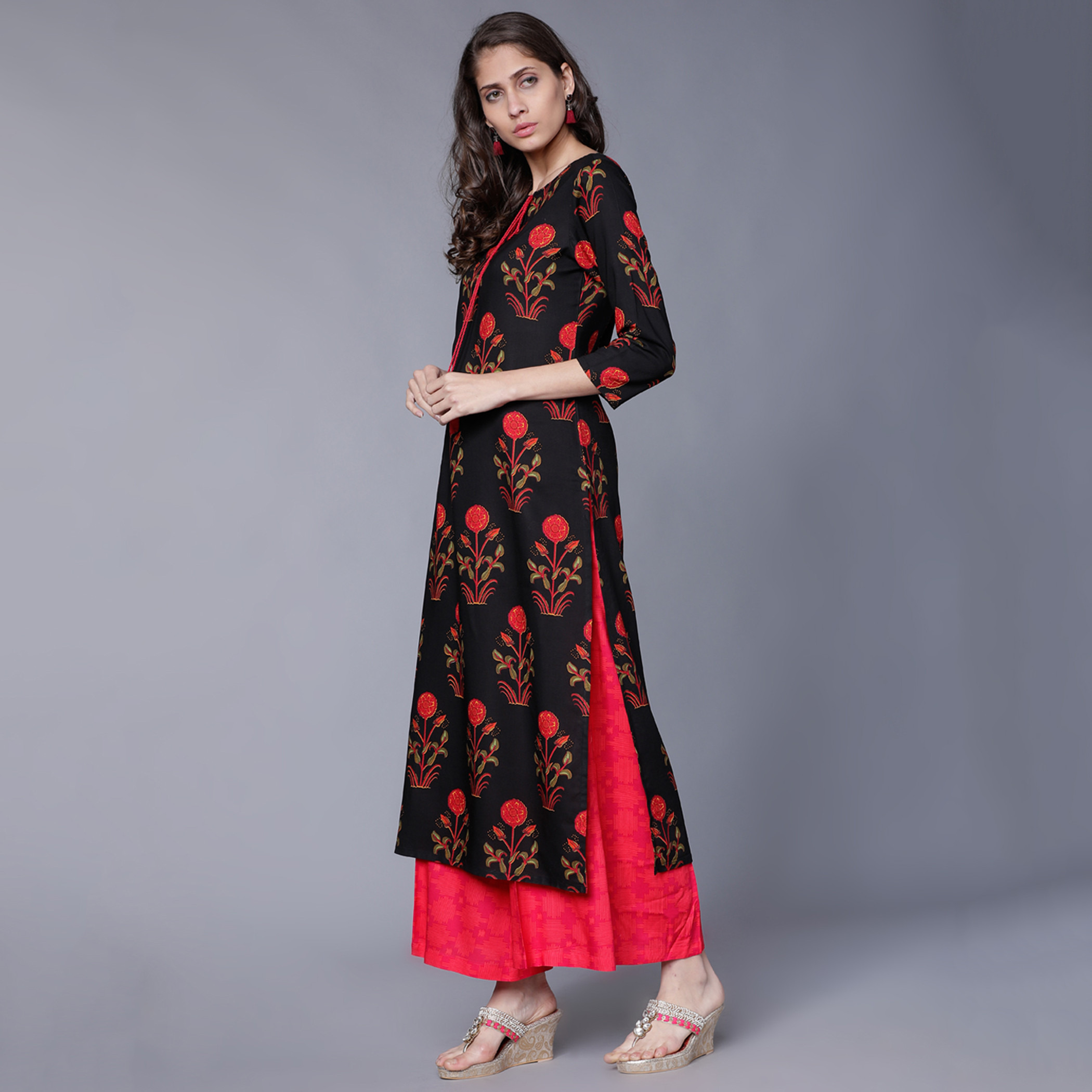 فيشوده أسود قمم-women-clothing-ethnicwear-salwarsuits-image-2