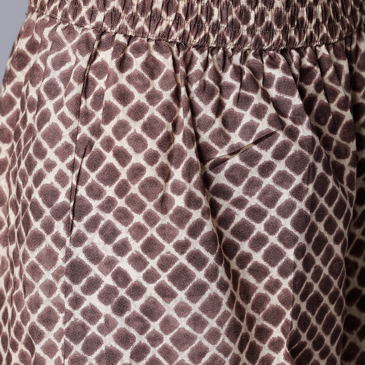Set of 2 Vishudh Women Brown Printed Keyhole Neck Kurta and Palazzo-women-clothing-ethnicwear-salwarsuits-image-6
