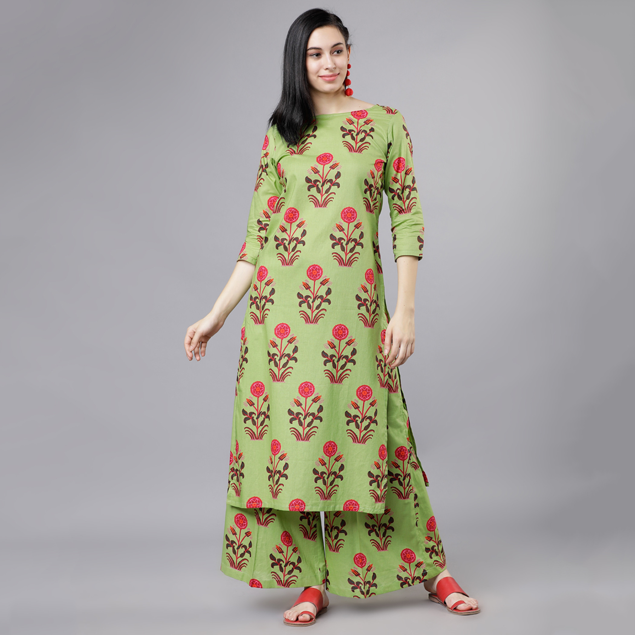 فيشوده أخضر قمم-women-clothing-ethnicwear-salwarsuits-image-1