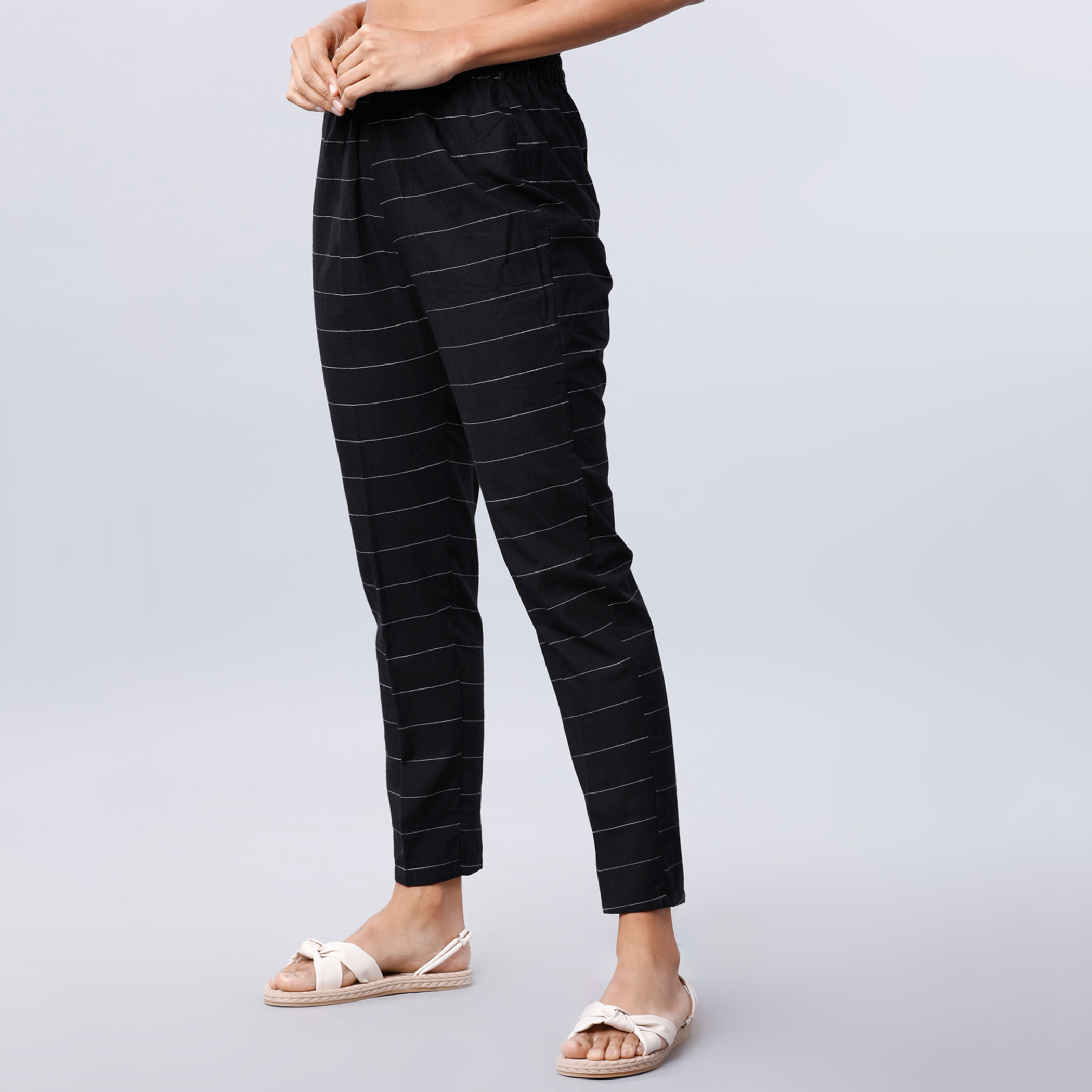 فيشوده أسود بنطال-women-clothing-ethnicwear-bottoms-pants-image-2