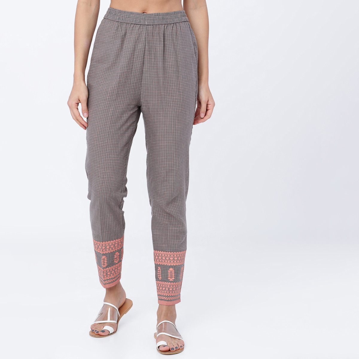 فيشوده رمادي -women-clothing-ethnicwear-bottoms-pants-image-1