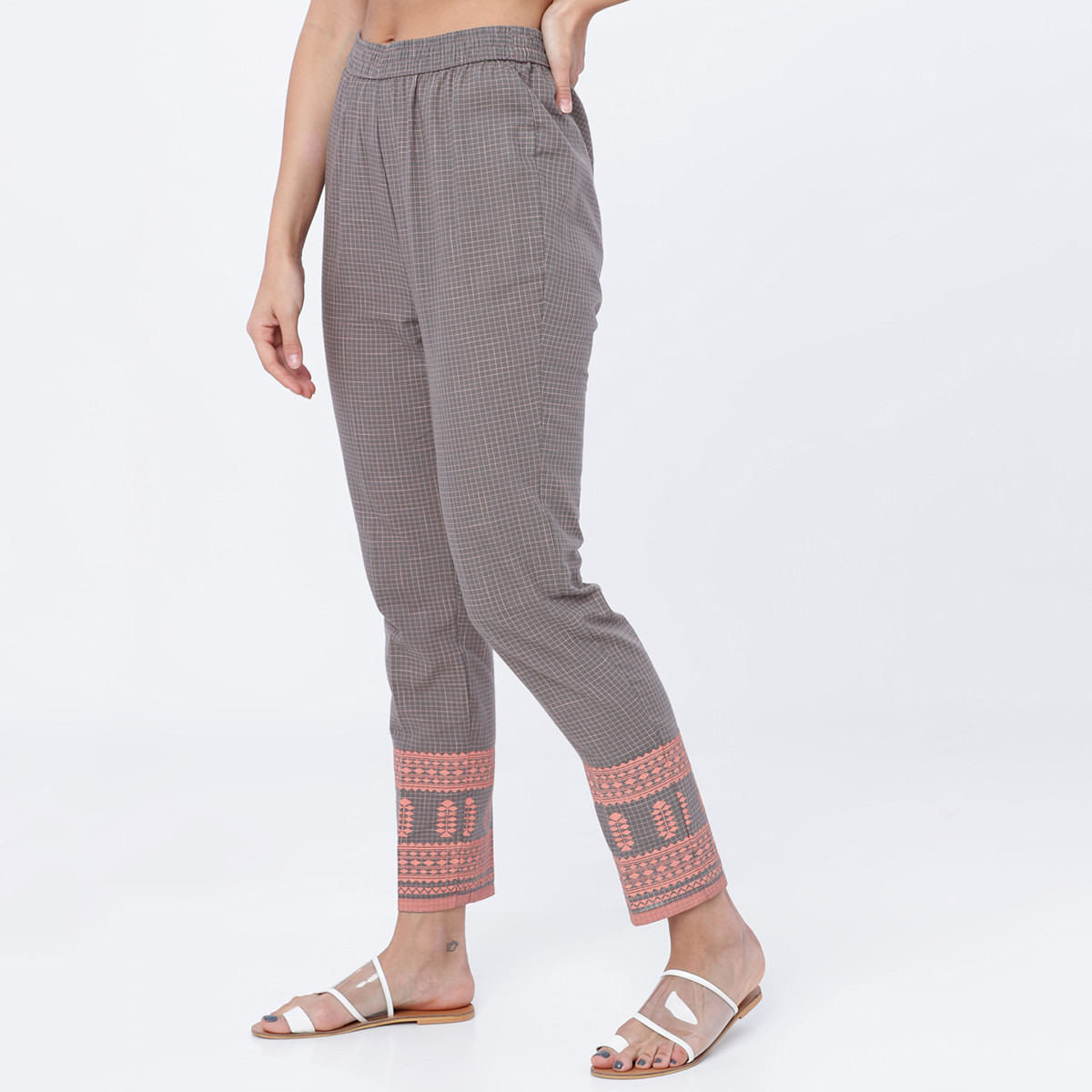 فيشوده رمادي -women-clothing-ethnicwear-bottoms-pants-image-2