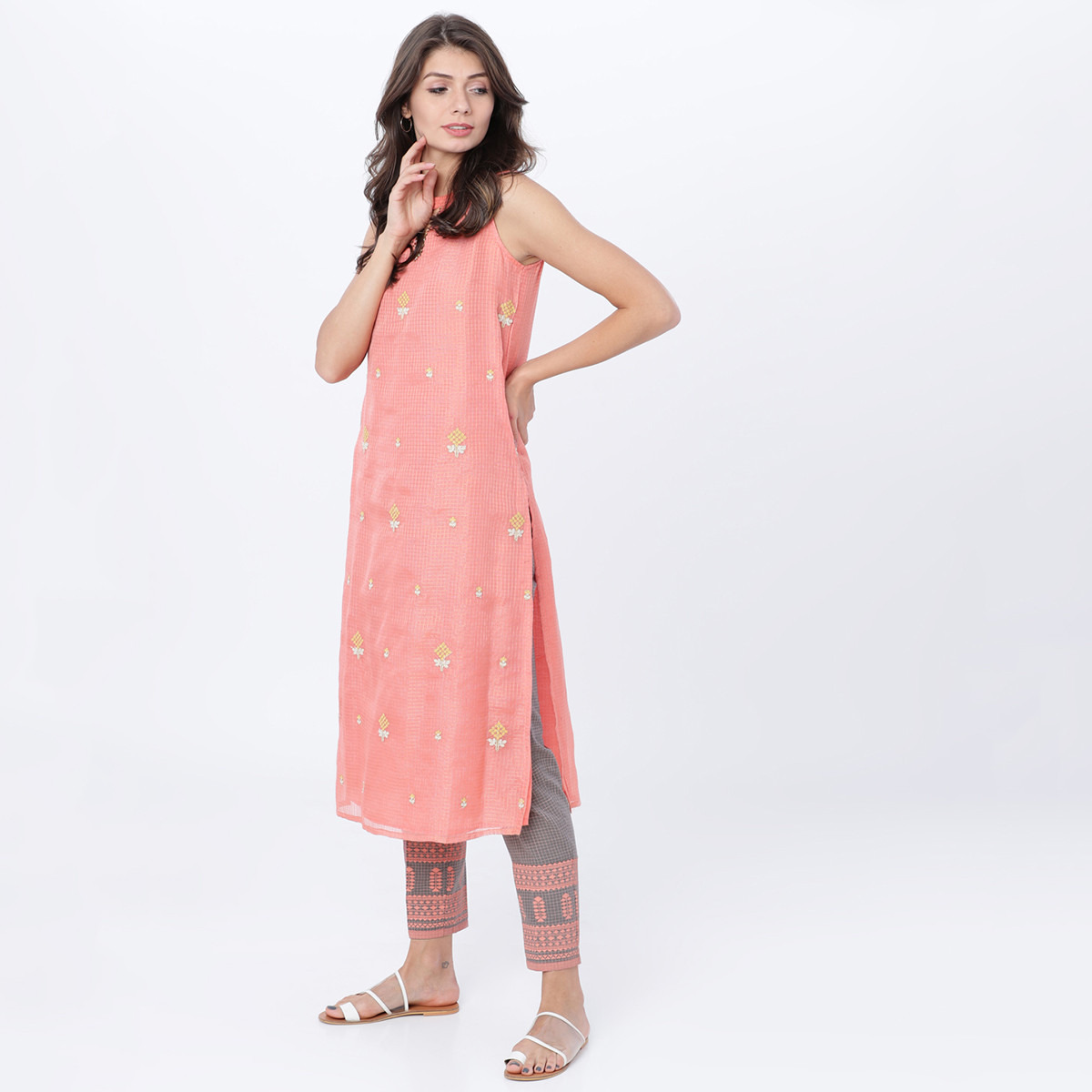 فيشوده رمادي -women-clothing-ethnicwear-bottoms-pants-image-5