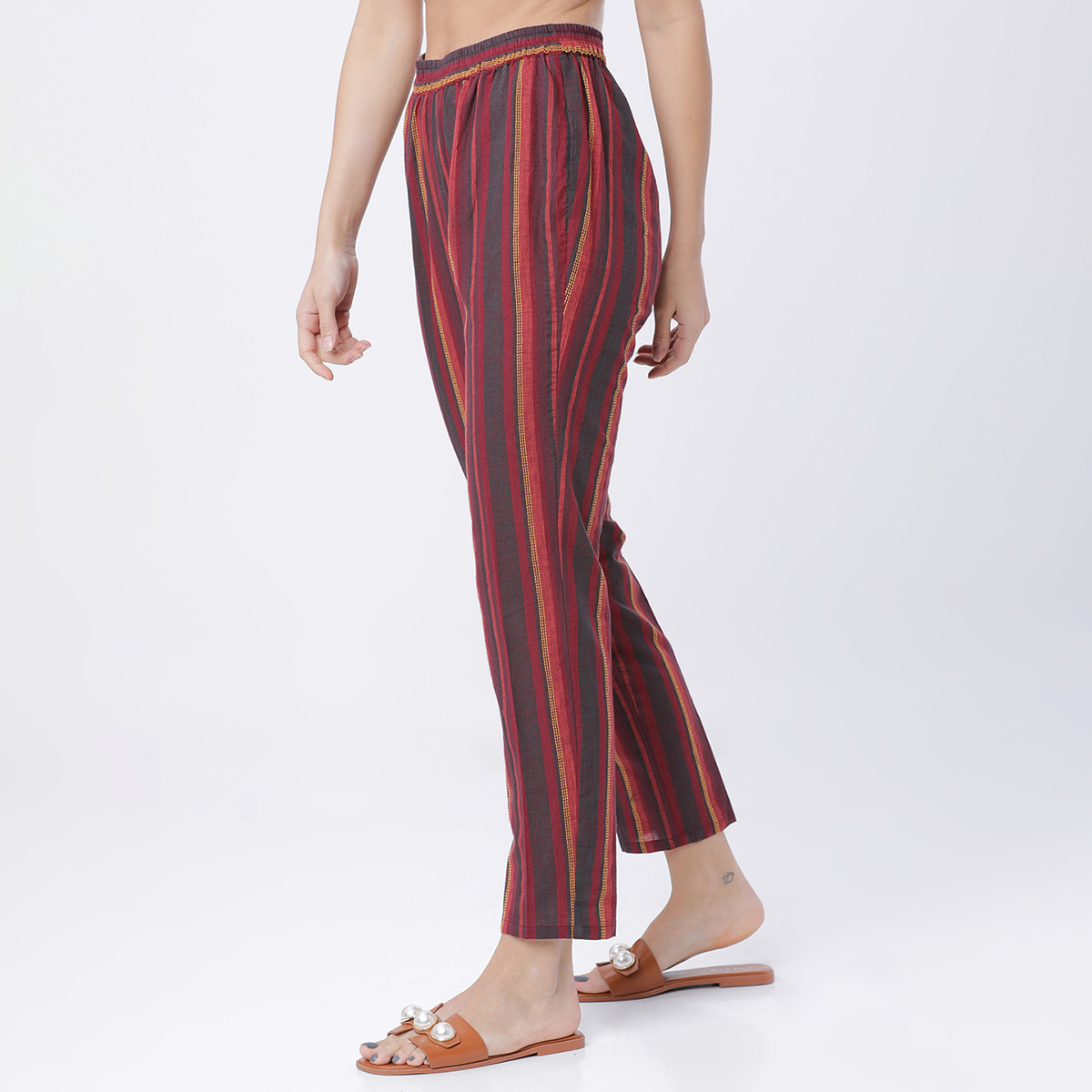 فيشوده أحمر بنطال-women-clothing-ethnicwear-bottoms-pants-image-2