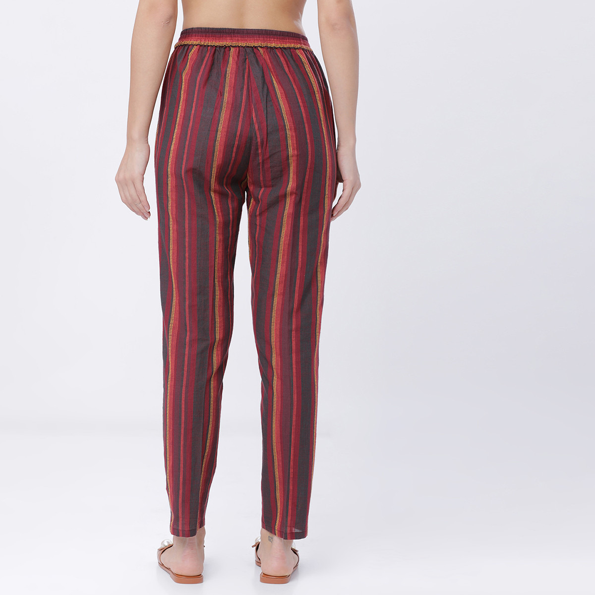 فيشوده أحمر بنطال-women-clothing-ethnicwear-bottoms-pants-image-3