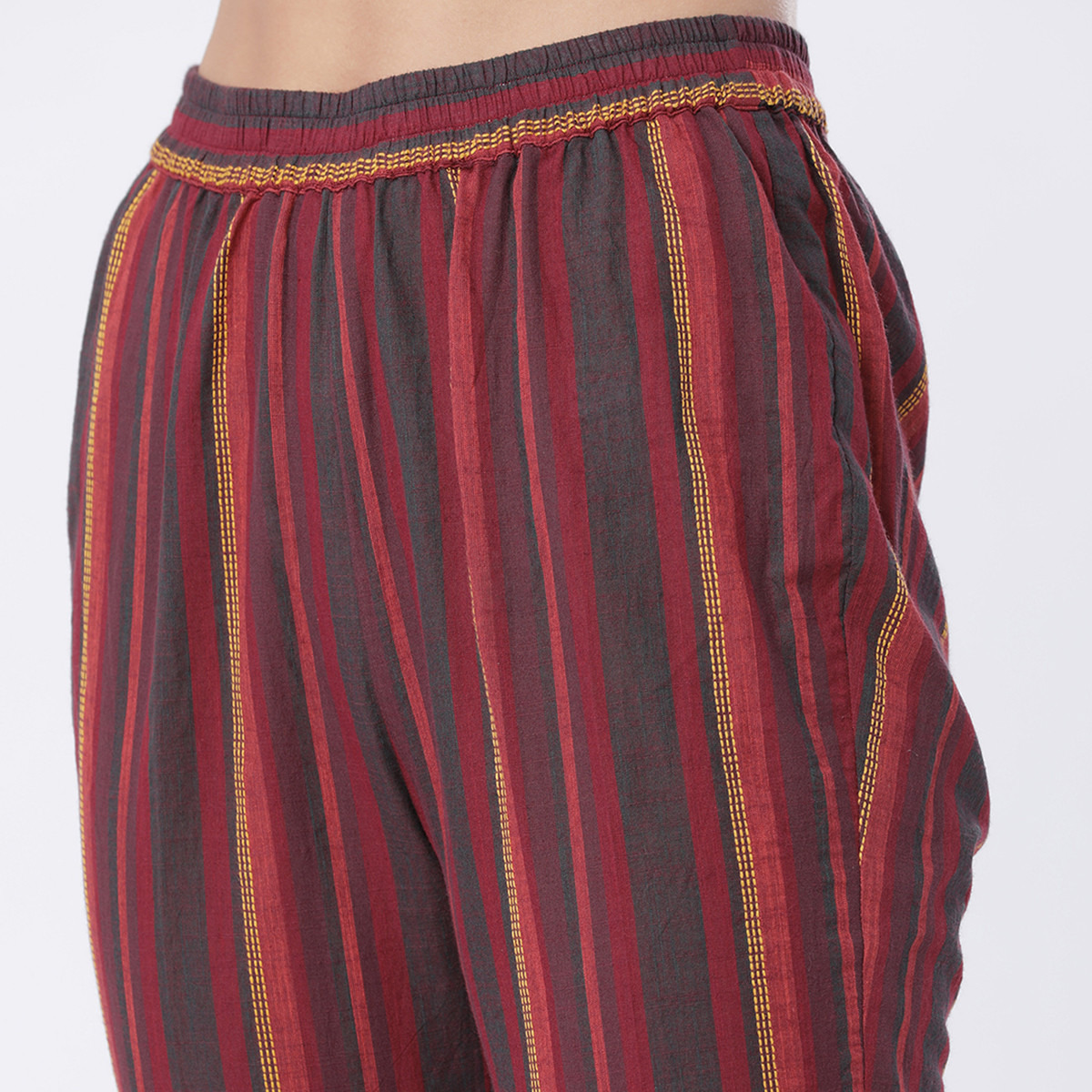 فيشوده أحمر بنطال-women-clothing-ethnicwear-bottoms-pants-image-4