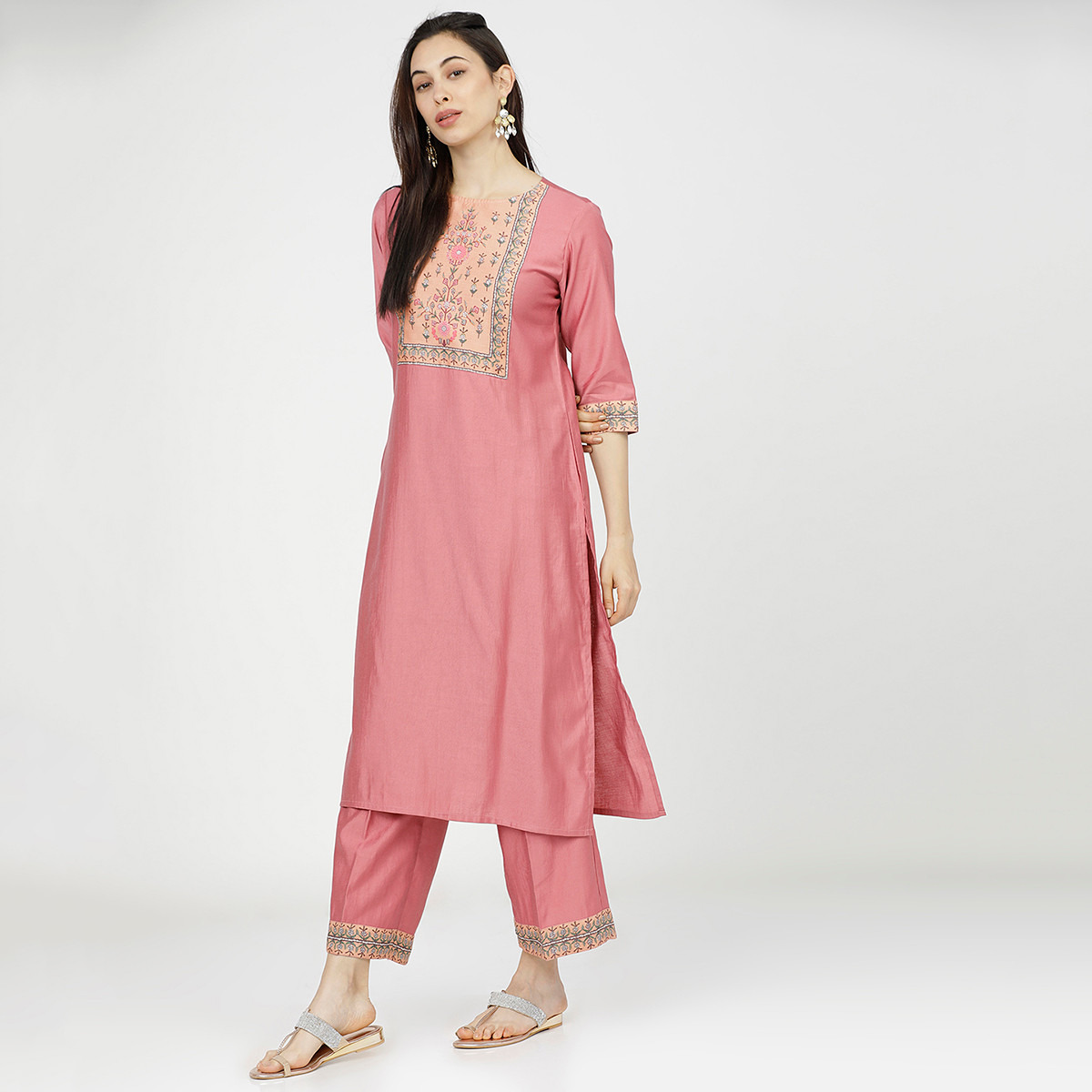Set of 3 Vishudh New Women Printed Straight Kurta and Palazzo with Dupatta-women-clothing-ethnicwear-salwarsuits-image-3
