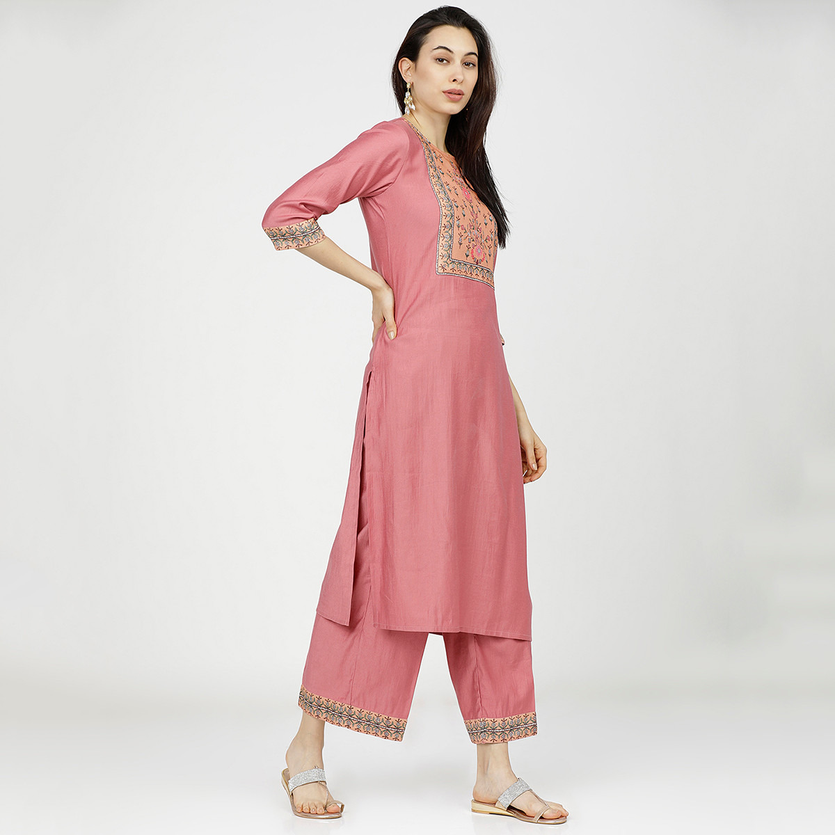 Set of 3 Vishudh New Women Printed Straight Kurta and Palazzo with Dupatta-women-clothing-ethnicwear-salwarsuits-image-6