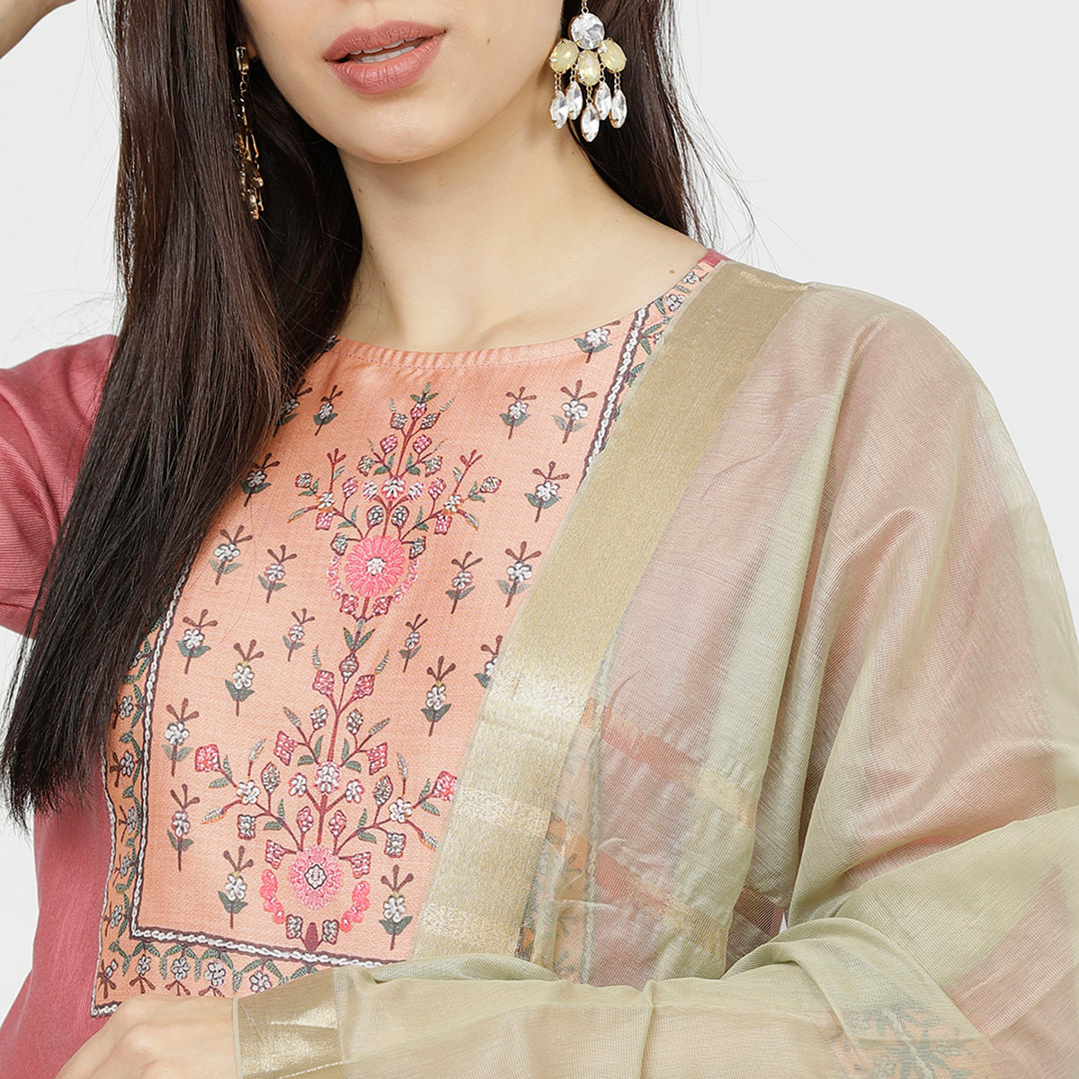 Set of 3 Vishudh New Women Printed Straight Kurta and Palazzo with Dupatta-women-clothing-ethnicwear-salwarsuits-image-9