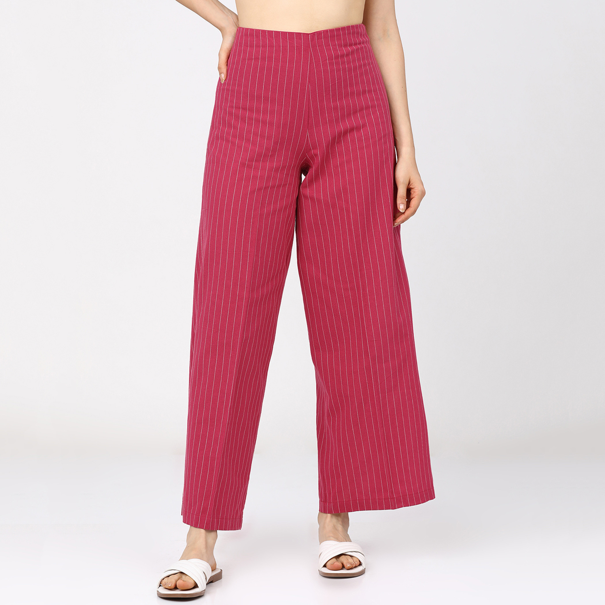 مجموعة من 3 قطعات حزام كتف نسائي بلون وردي مطبوع وبلازو مع جاكيت من فيشوده -women-clothing-ethnicwear-salwarsuits-image-8