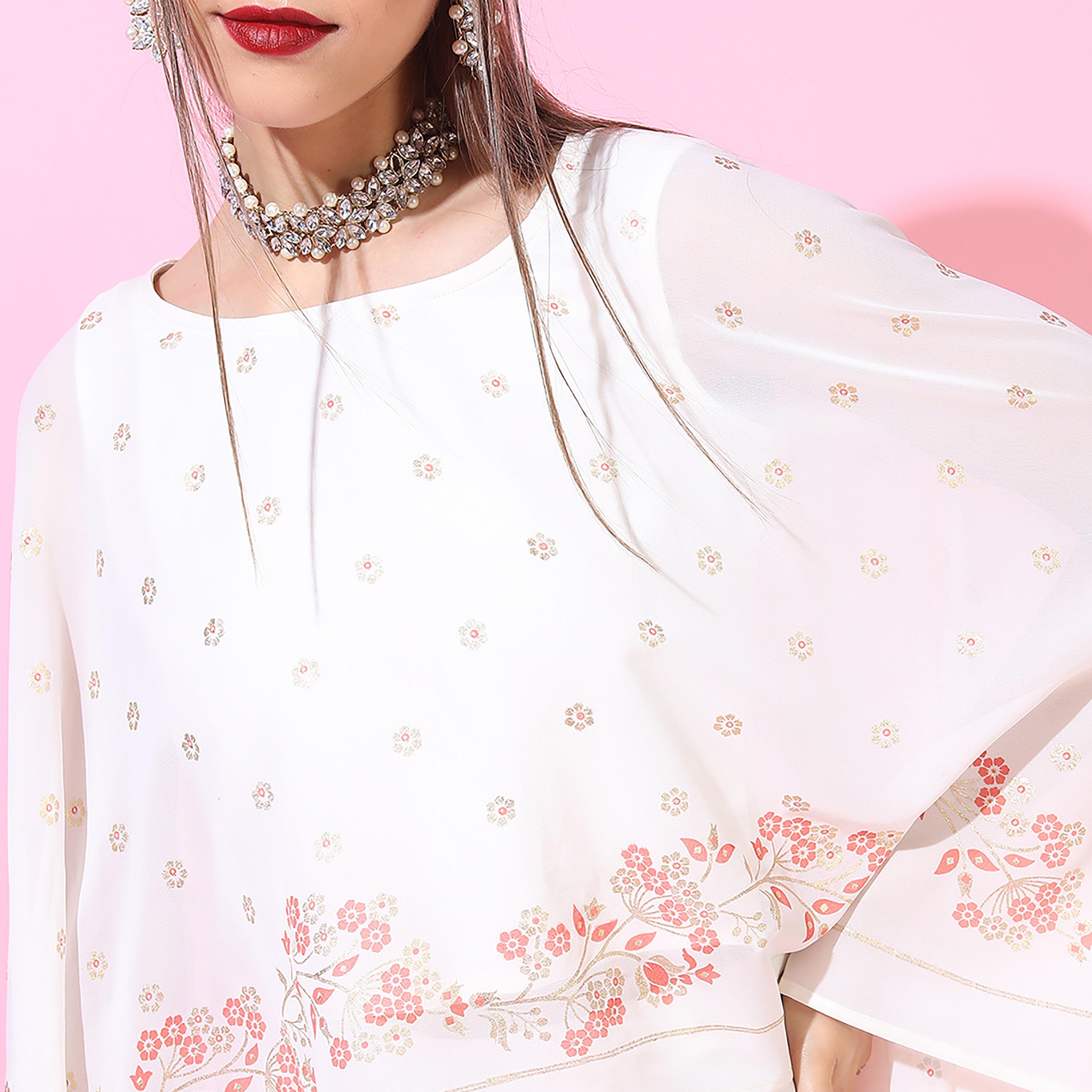 Set of 2 Vishudh Printed Round Neck Top with Plain Palazzo-women-clothing-ethnicwear-salwarsuits-image-2