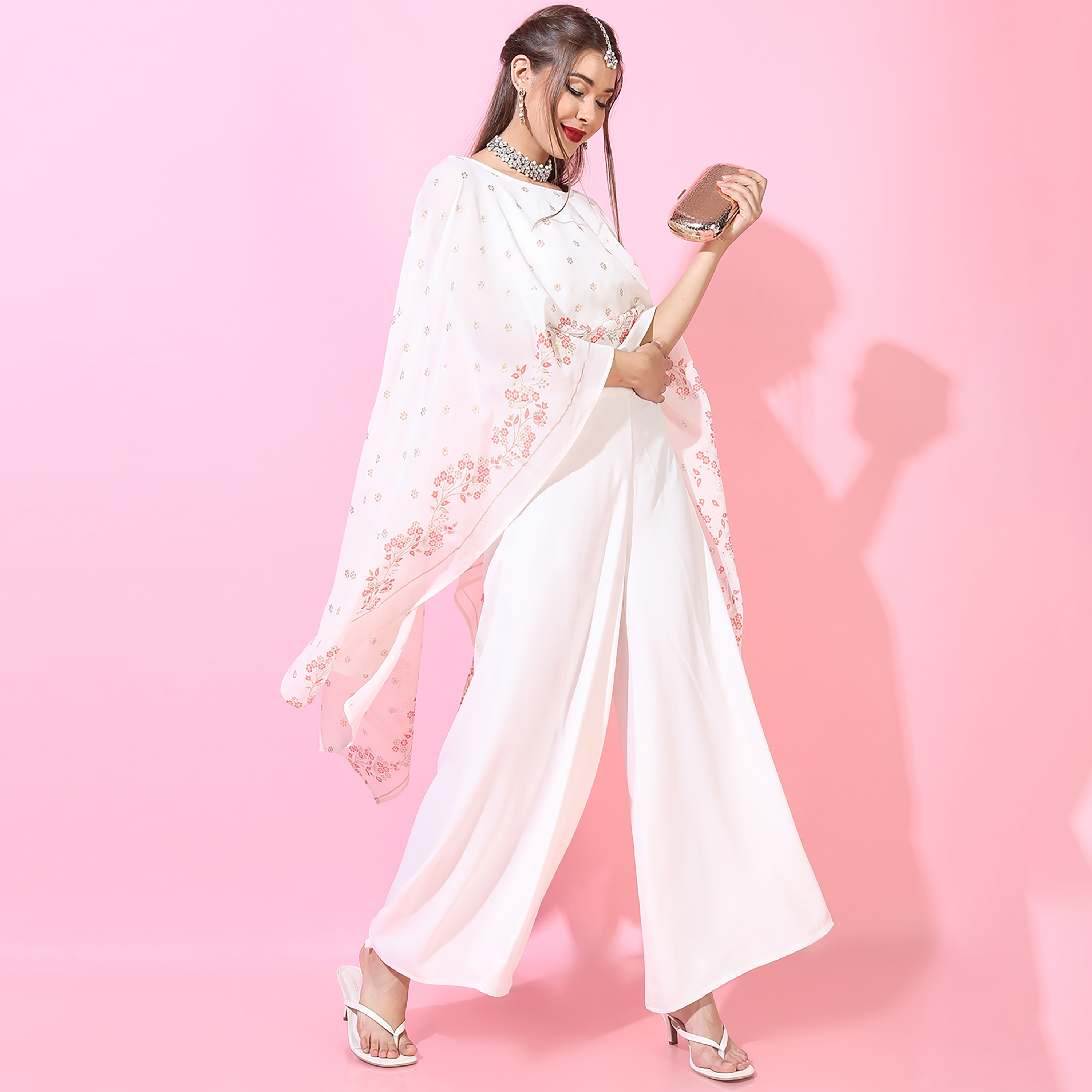 Set of 2 Vishudh Printed Round Neck Top with Plain Palazzo-women-clothing-ethnicwear-salwarsuits-image-4
