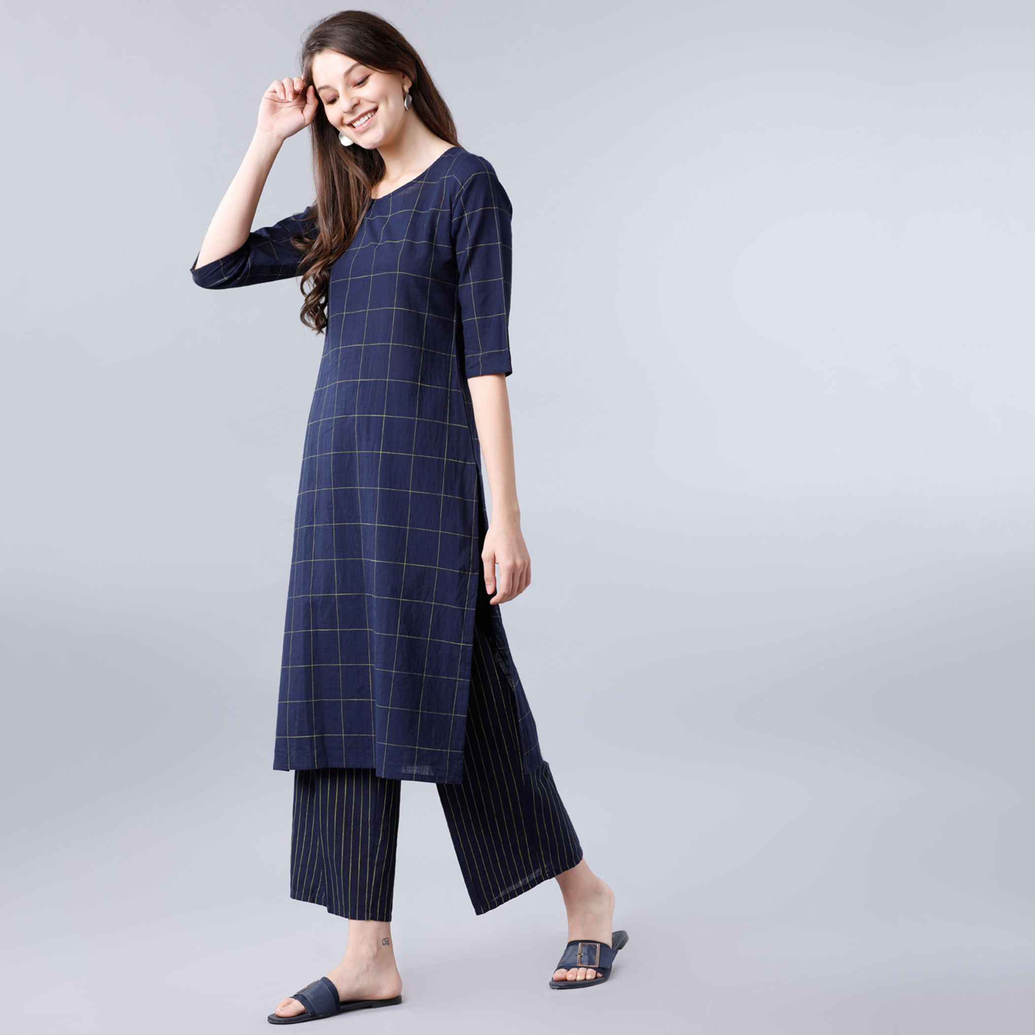  أزرق قمم-women-clothing-ethnicwear-kurtas-image-2