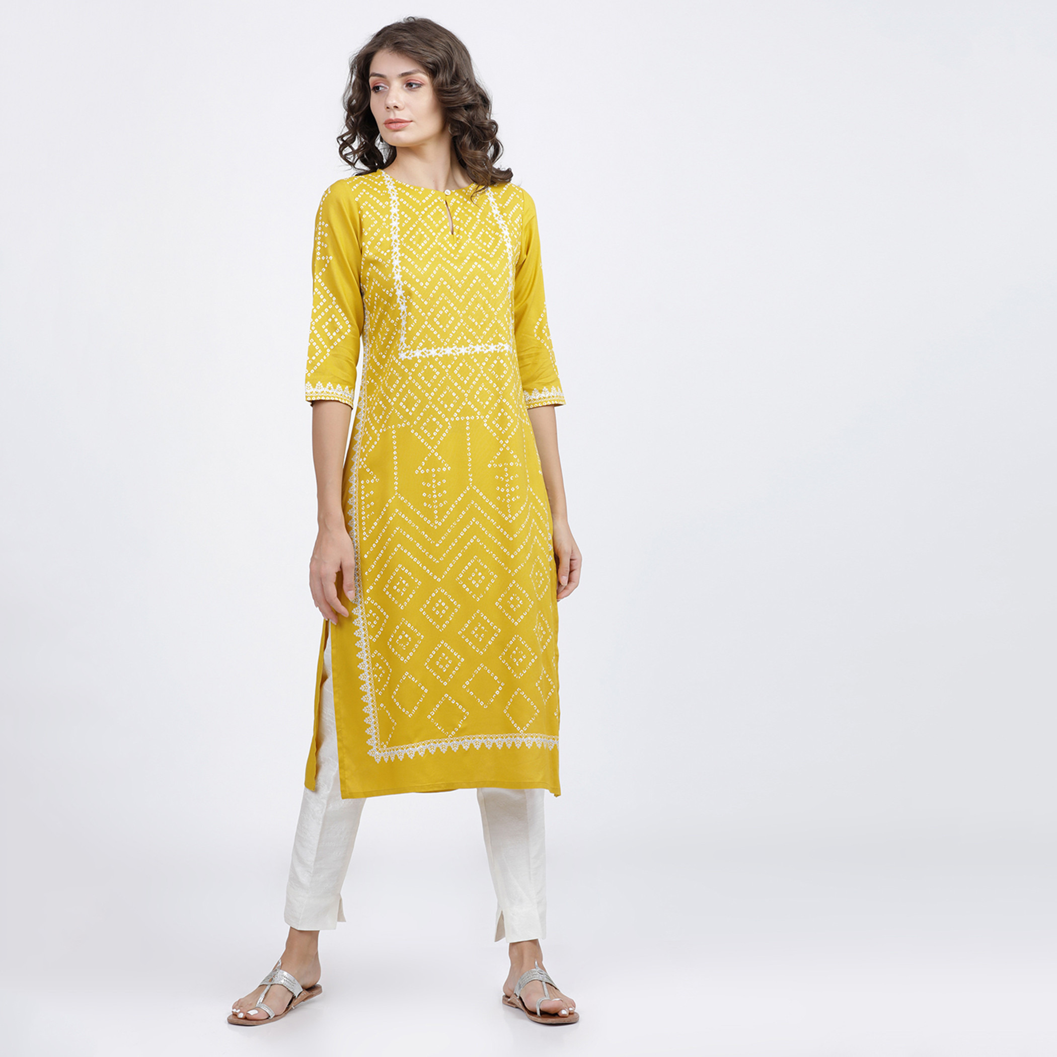 فيشوده الأصفر قمم-women-clothing-ethnicwear-kurtas-image-1