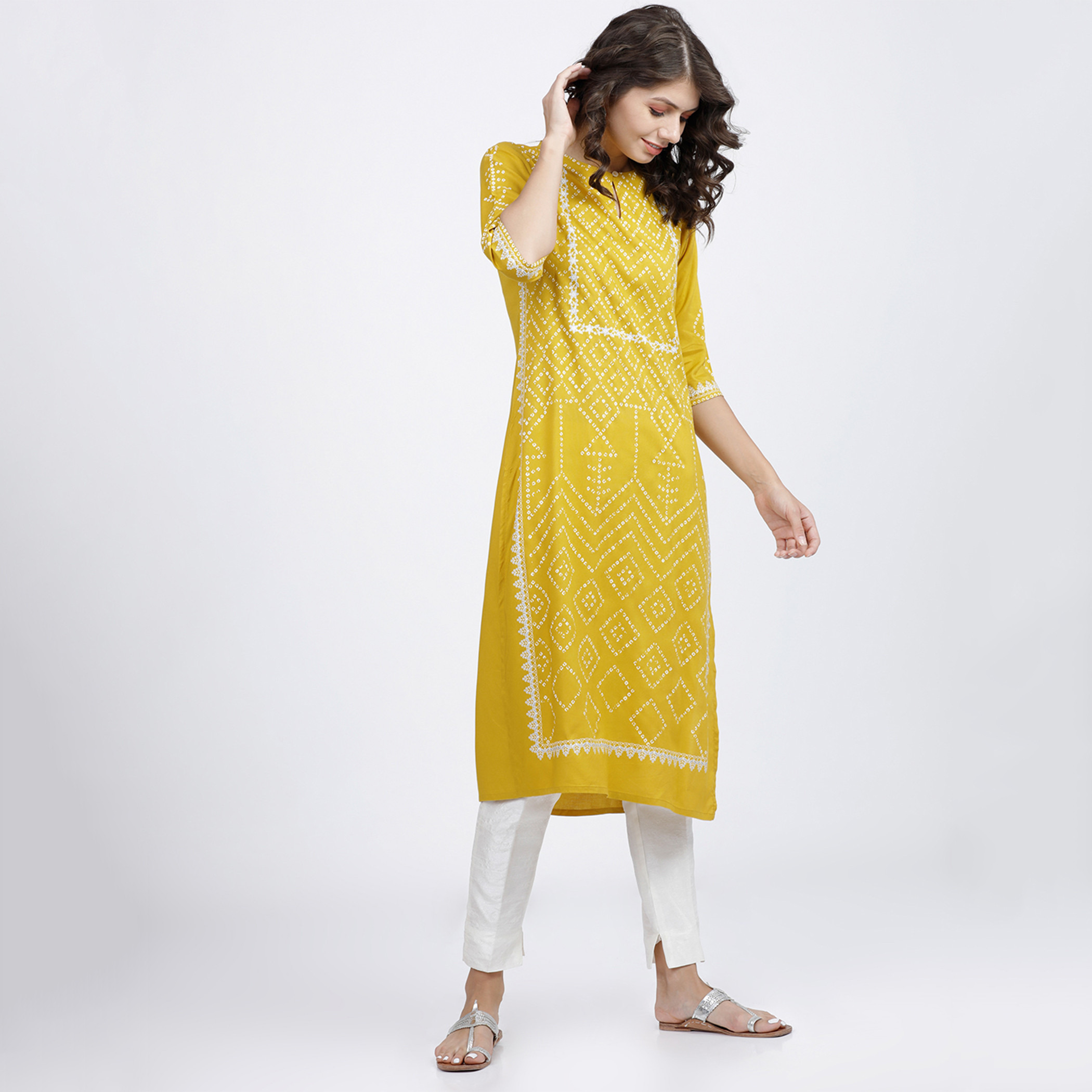 فيشوده الأصفر قمم-women-clothing-ethnicwear-kurtas-image-5