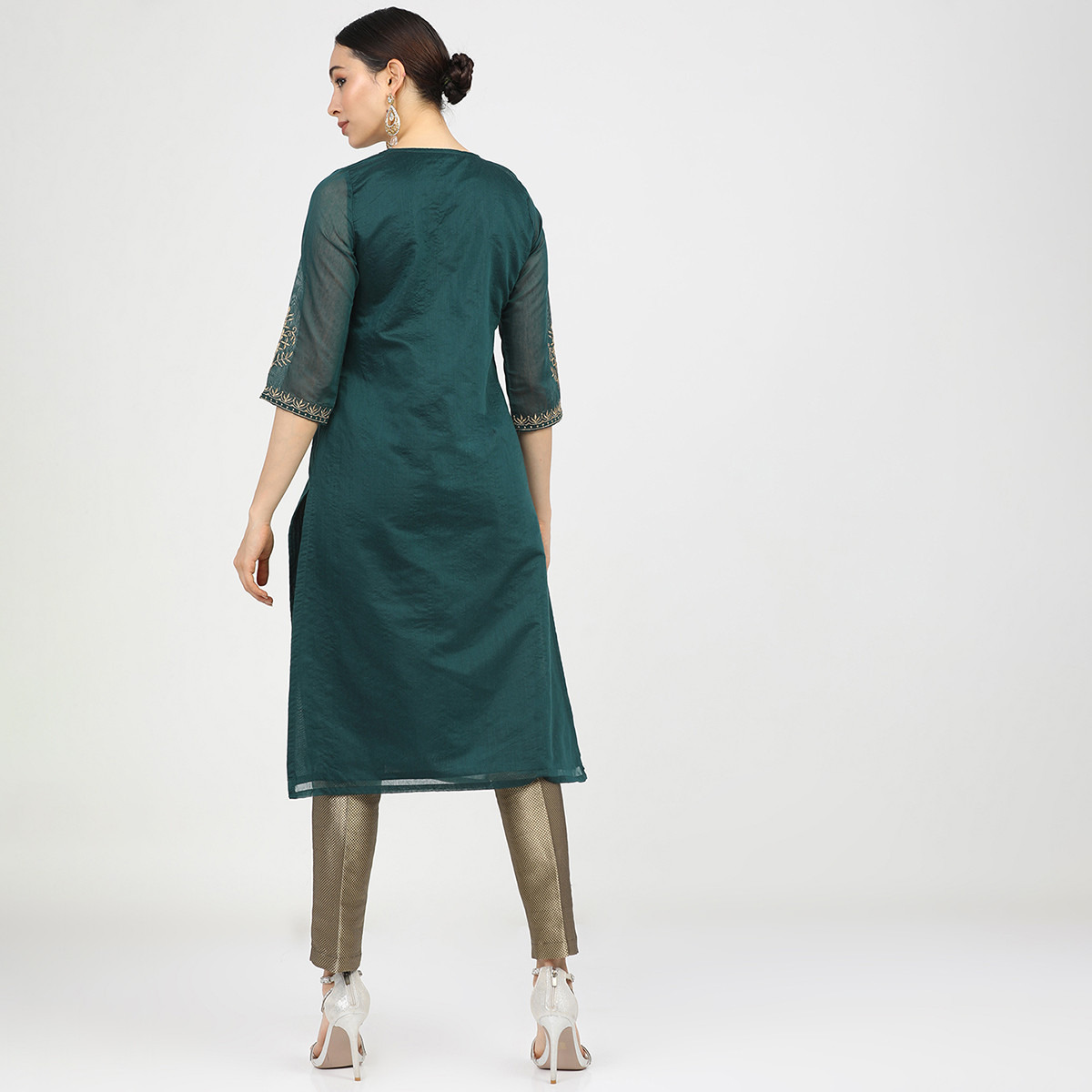 فيشوده أخضر كورتا-women-clothing-ethnicwear-kurtas-image-3