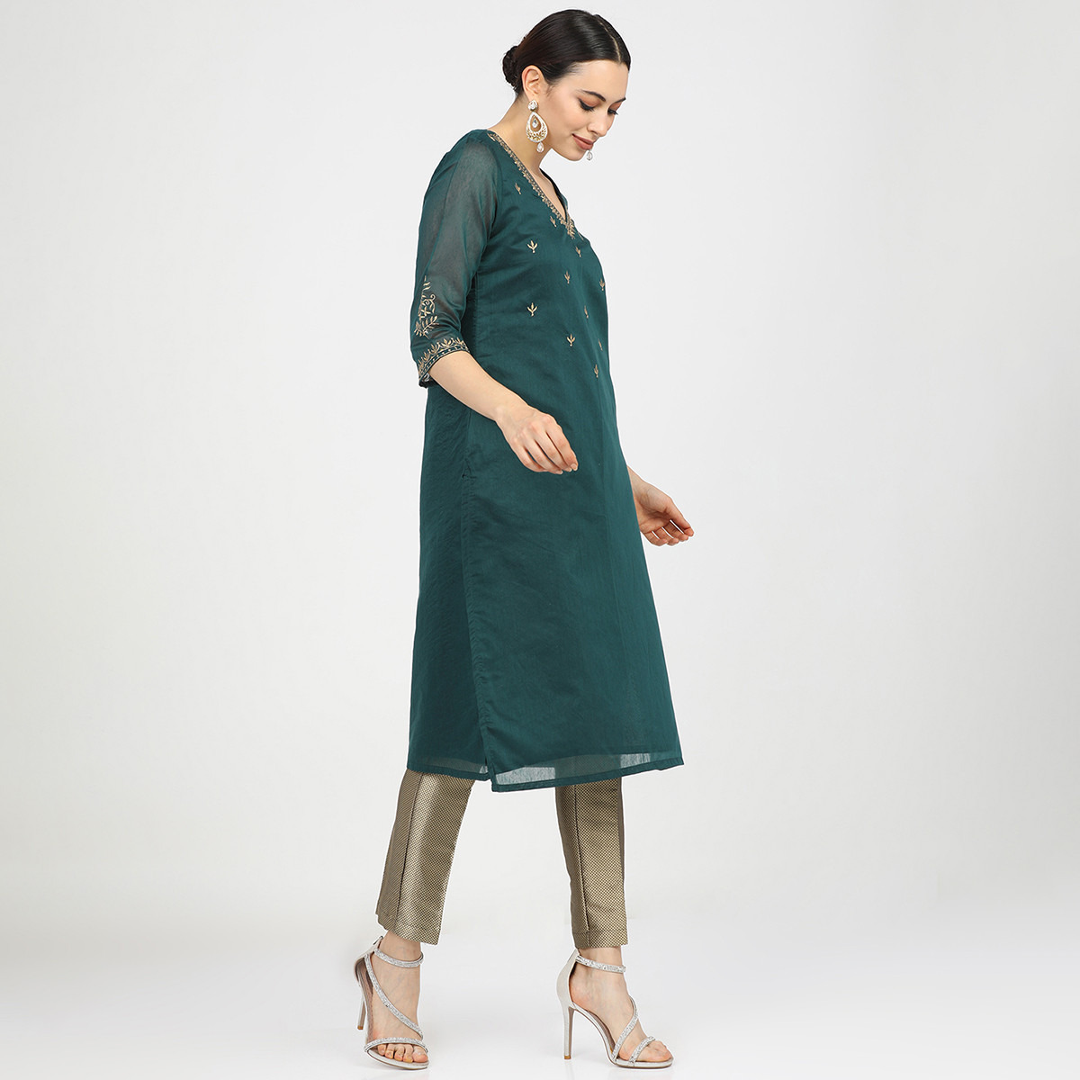 فيشوده أخضر كورتا-women-clothing-ethnicwear-kurtas-image-5