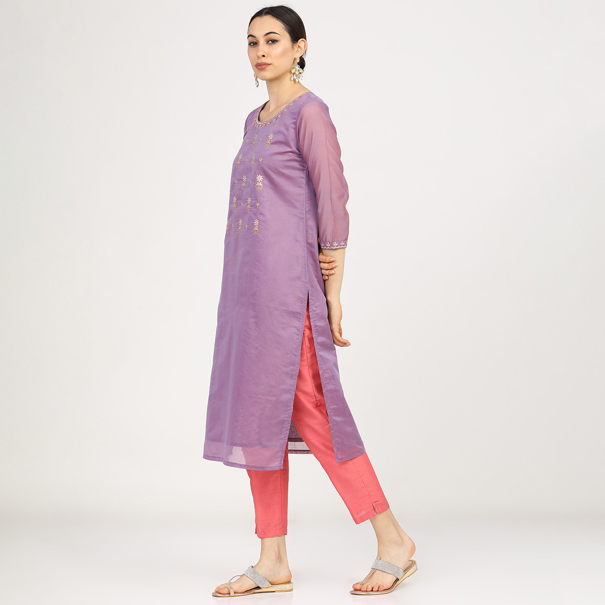 فيشوده نفسجي كورتا-women-clothing-ethnicwear-kurtas-image-2