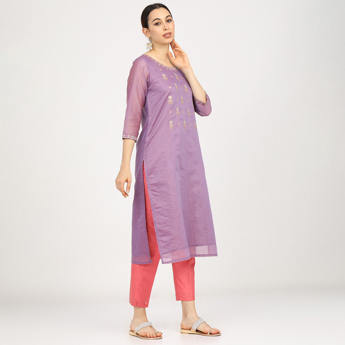 فيشوده نفسجي كورتا-women-clothing-ethnicwear-kurtas-image-5