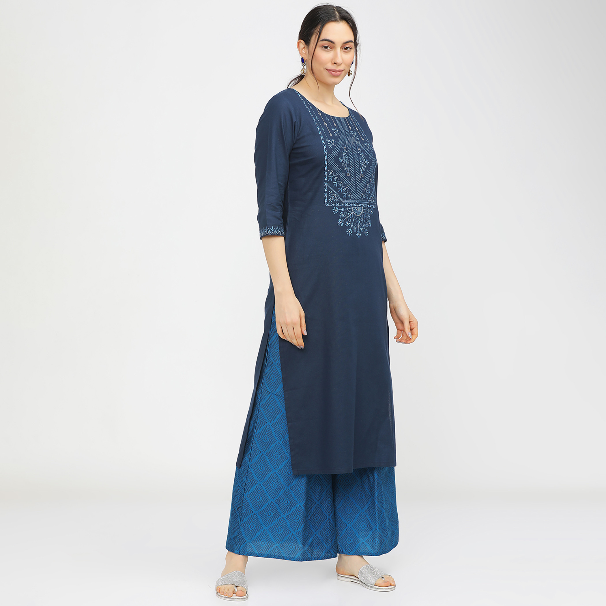 فيشوده أزرق قمم-women-clothing-ethnicwear-kurtas-image-5