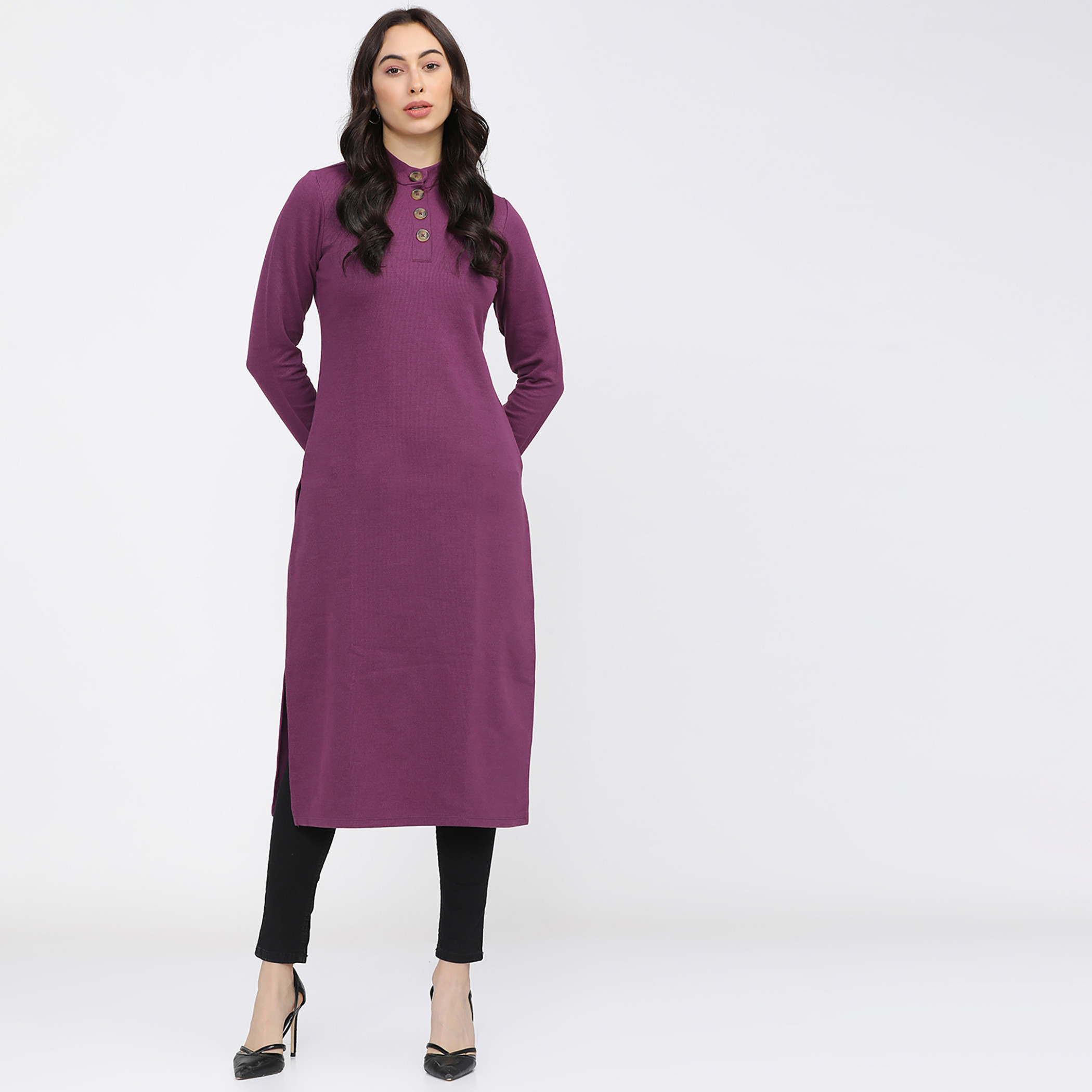 فيشوده نفسجي قمم-women-clothing-ethnicwear-kurtas-image-1