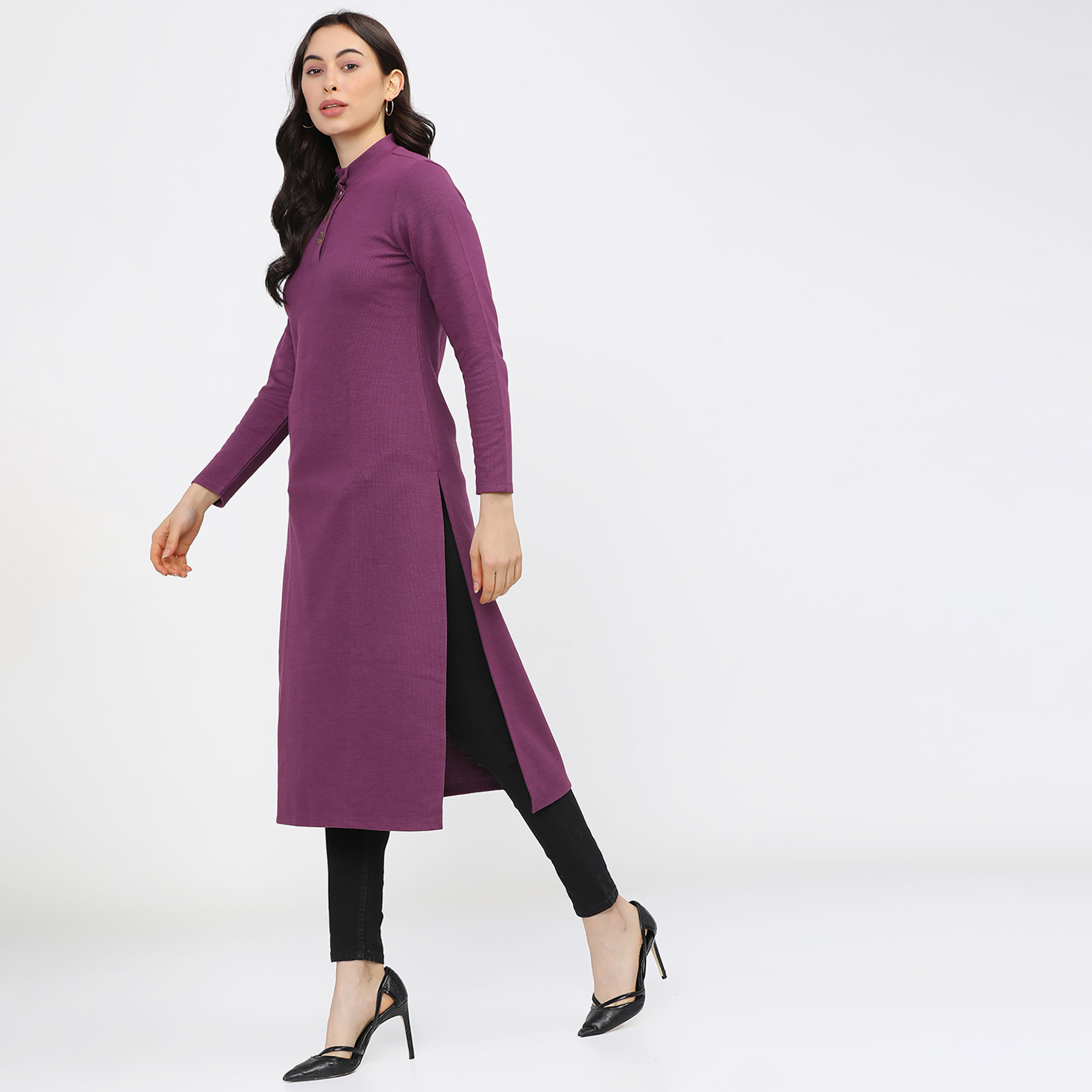 فيشوده نفسجي قمم-women-clothing-ethnicwear-kurtas-image-2