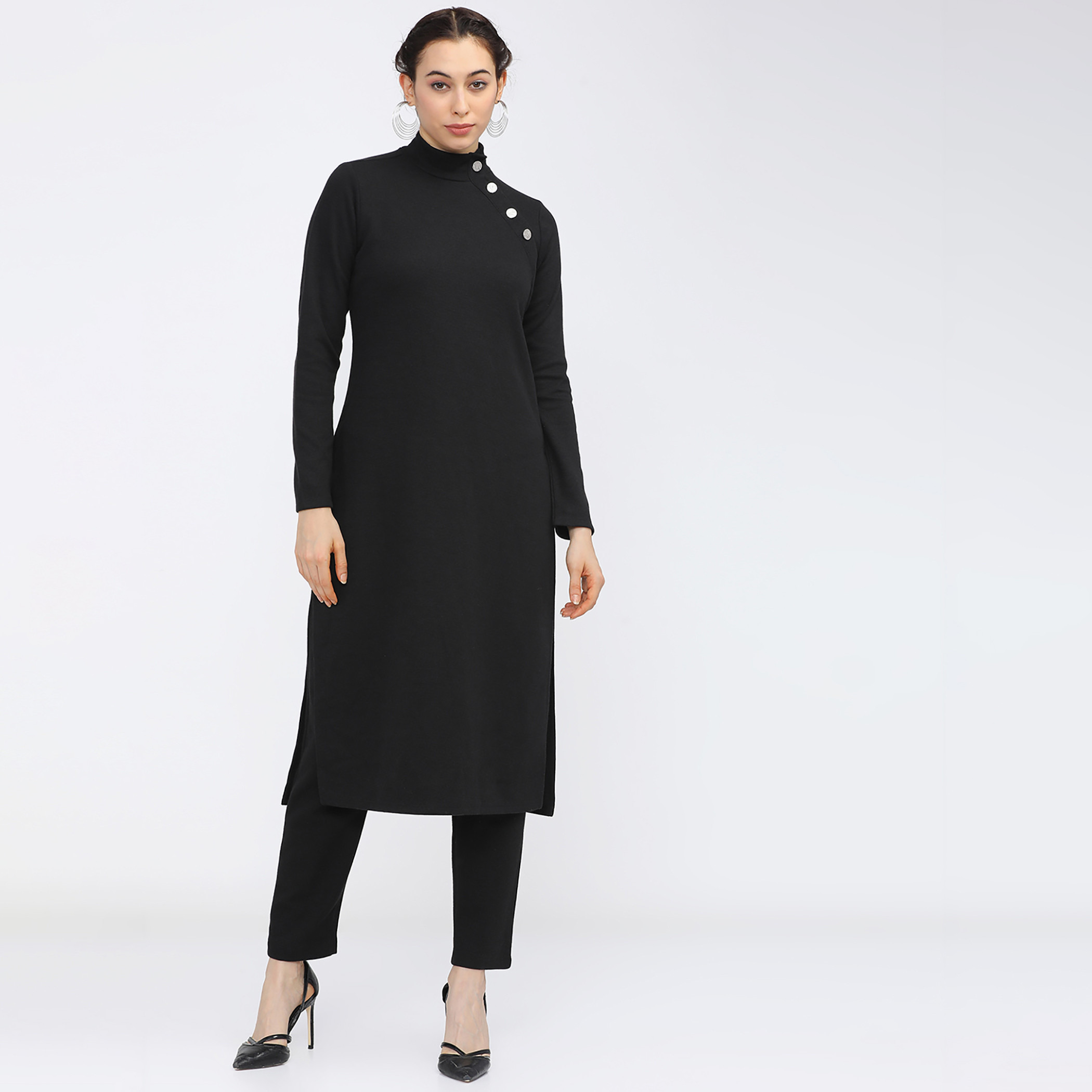 فيشوده أسود قمم-women-clothing-ethnicwear-kurtas-image-1