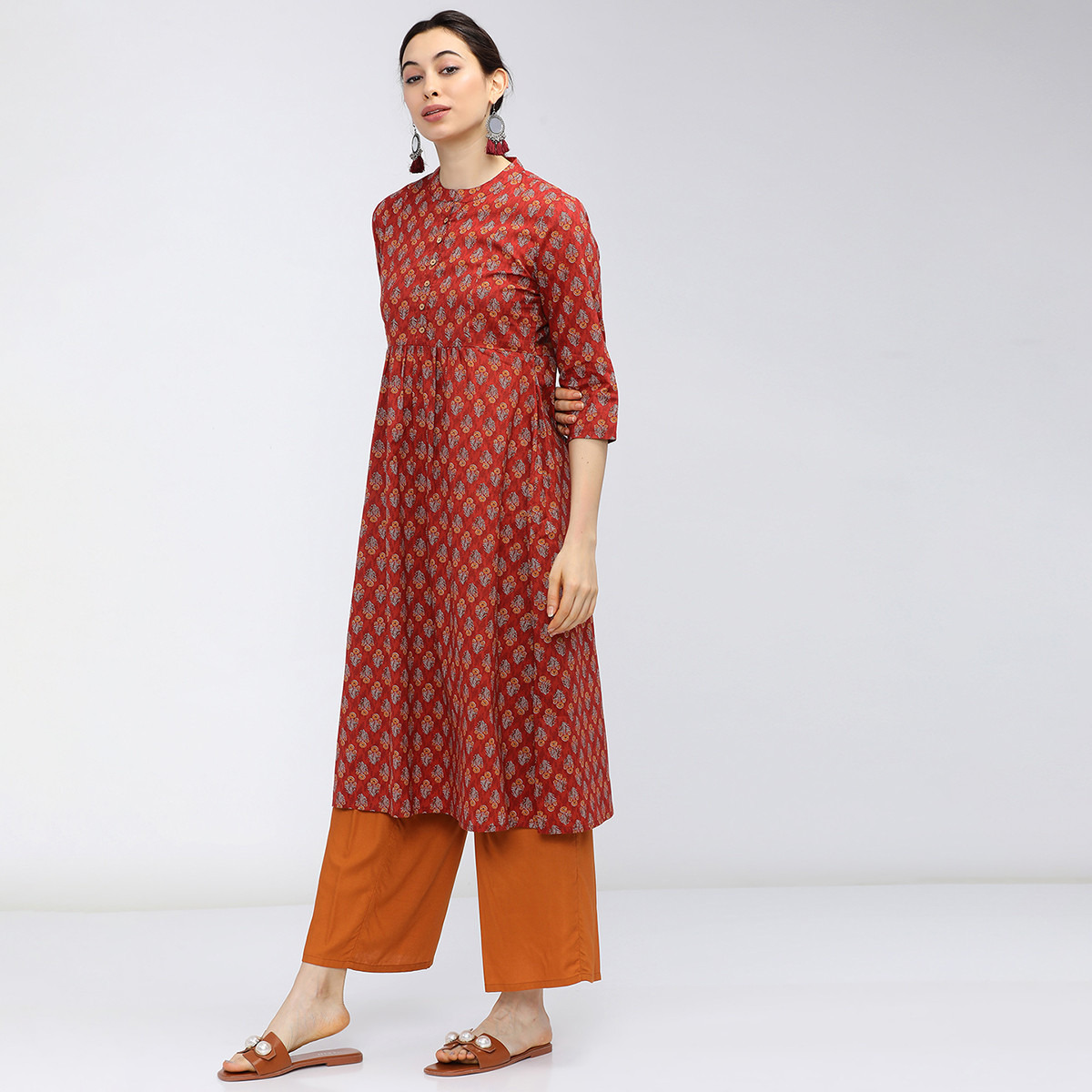 فيشوده بنى كورتا-women-clothing-ethnicwear-kurtas-image-2