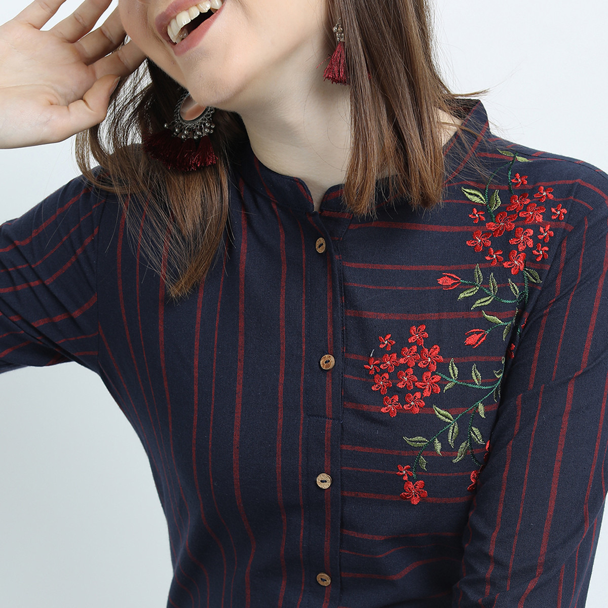 فيشوده أزرق كورتا-women-clothing-ethnicwear-kurtas-image-4