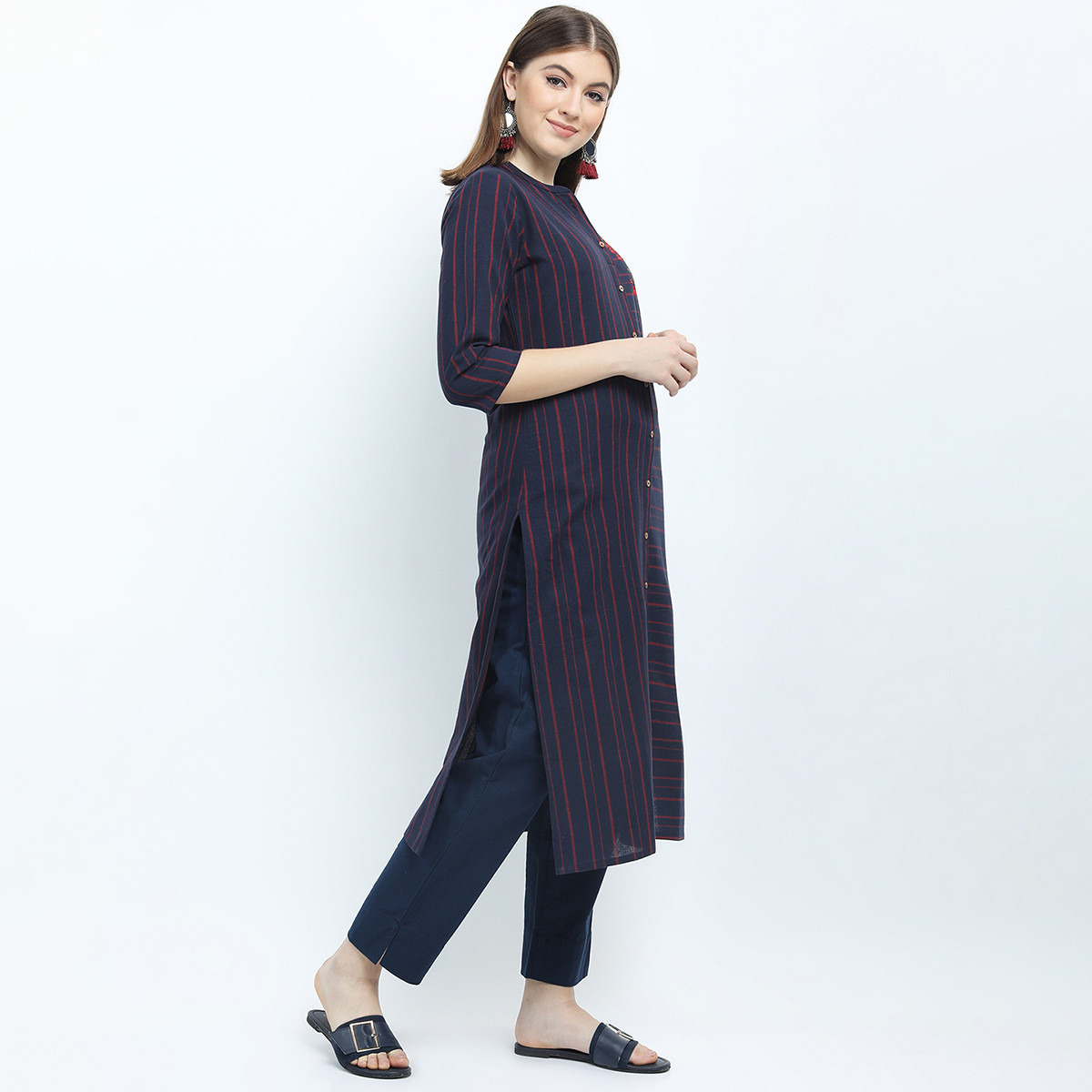 فيشوده أزرق كورتا-women-clothing-ethnicwear-kurtas-image-5