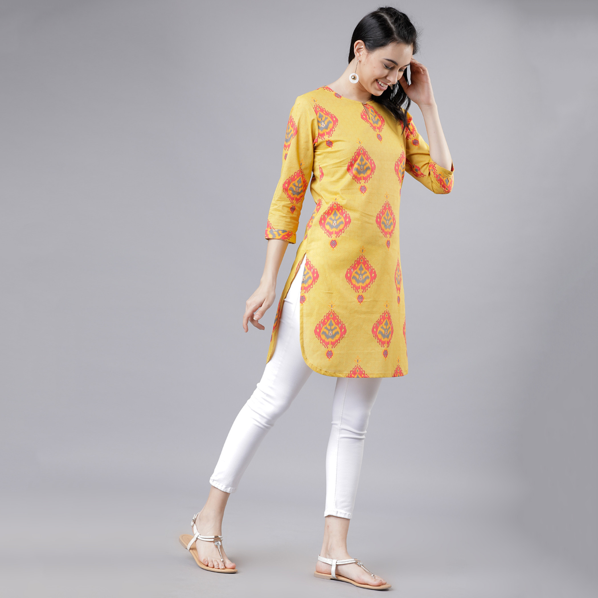  الأصفر قمم-women-clothing-ethnicwear-kurtas-image-4