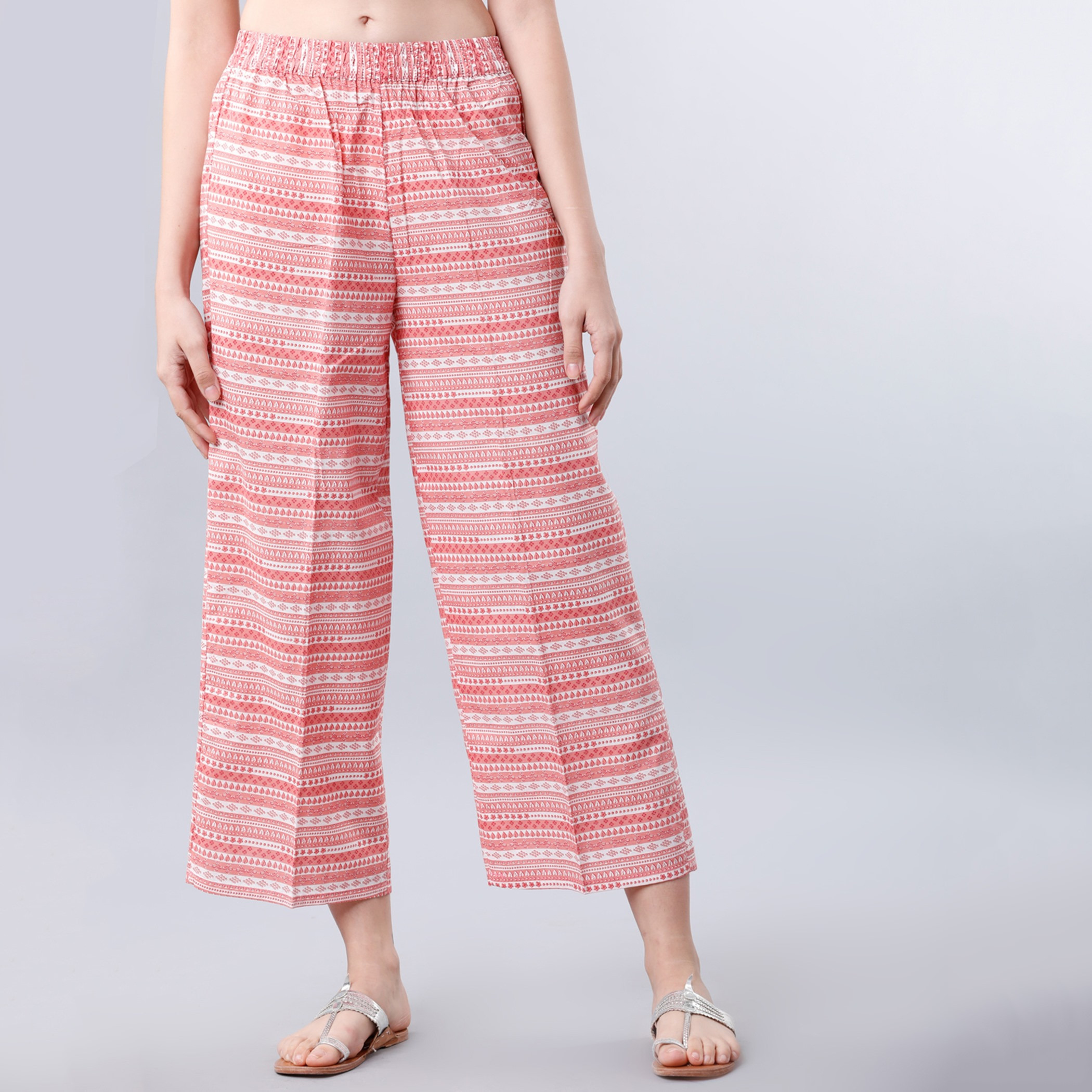 فيشوده لون القرنفل بالازو -women-clothing-ethnicwear-bottoms-palazzos-image-1