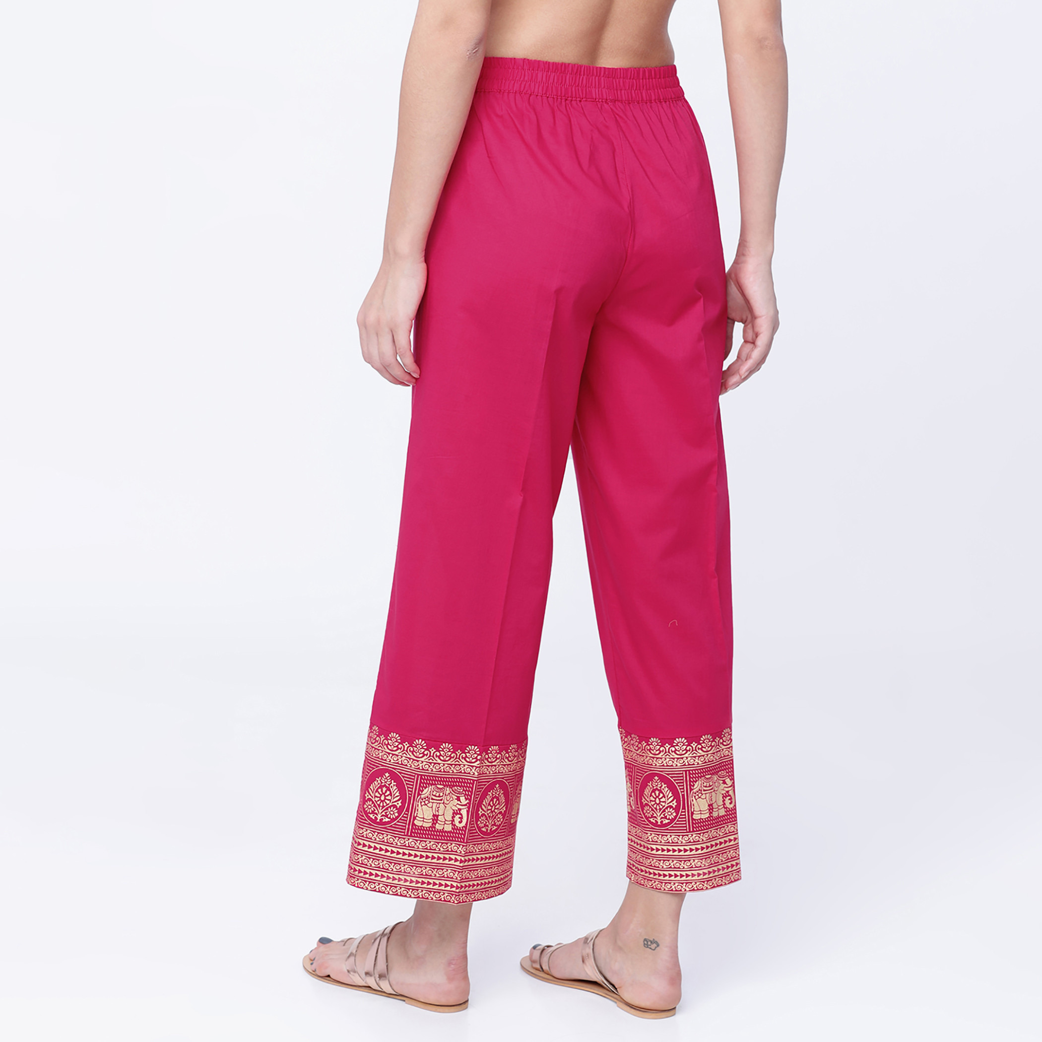فيشوده لون القرنفل بالازو -women-clothing-ethnicwear-bottoms-palazzos-image-3