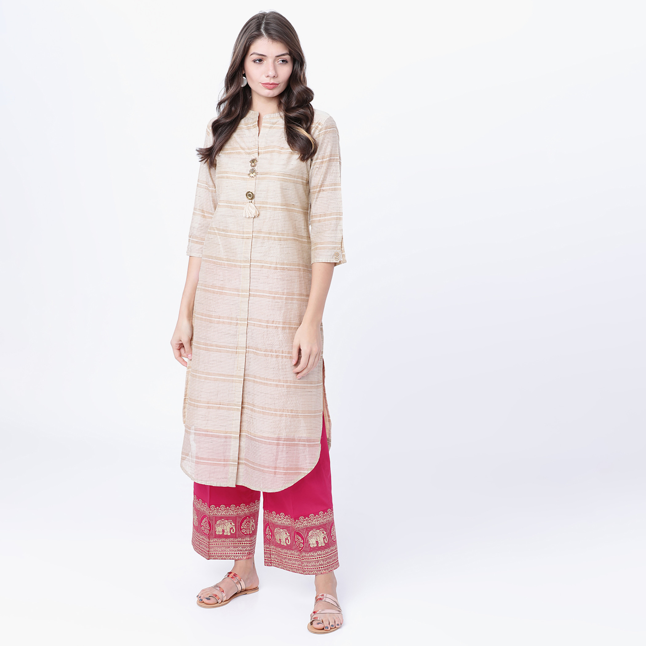 فيشوده لون القرنفل بالازو -women-clothing-ethnicwear-bottoms-palazzos-image-5