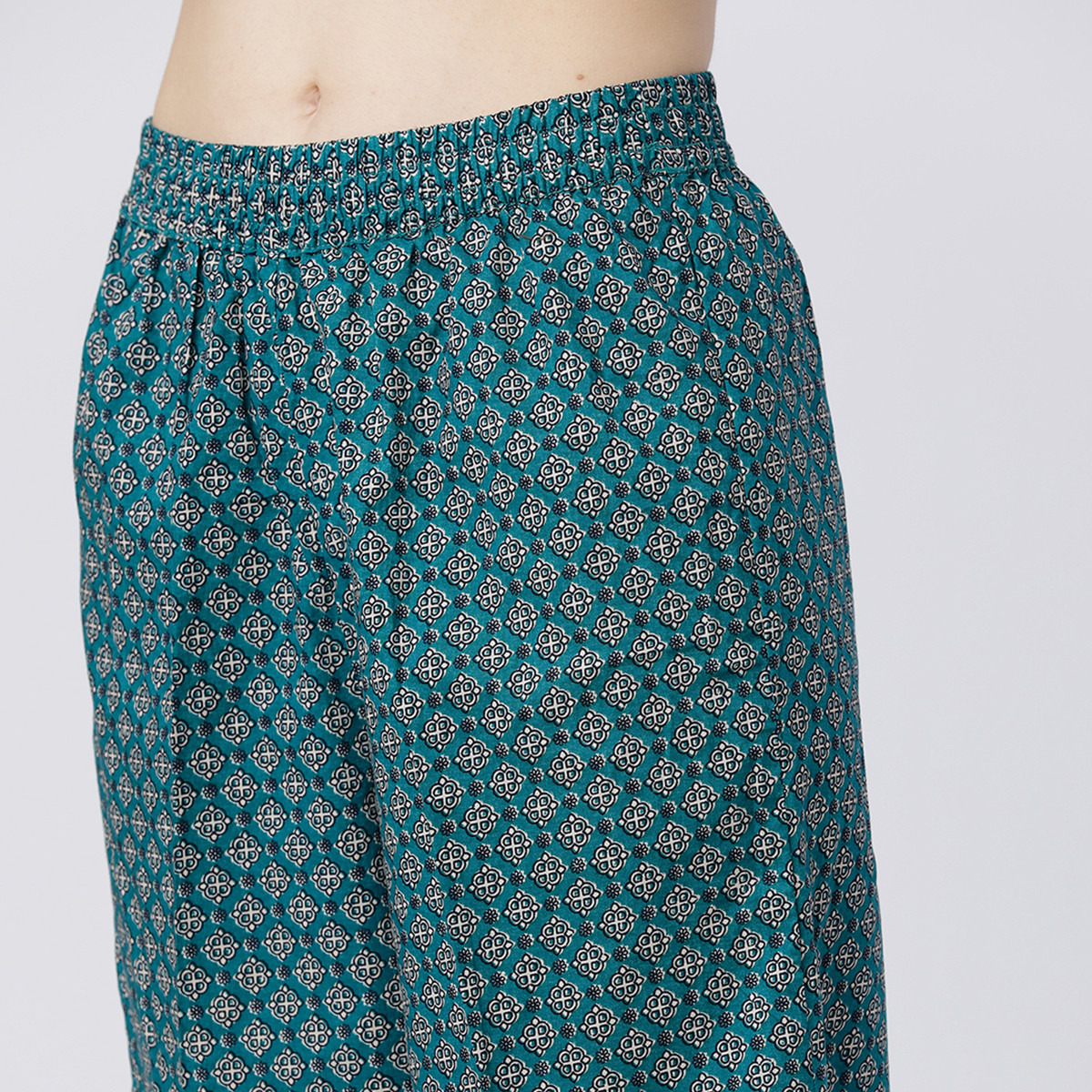 Vishudh Women Blue Printed Elasticated Waist Regular Fit Palazzo-women-clothing-ethnicwear-bottoms-palazzos-image-4