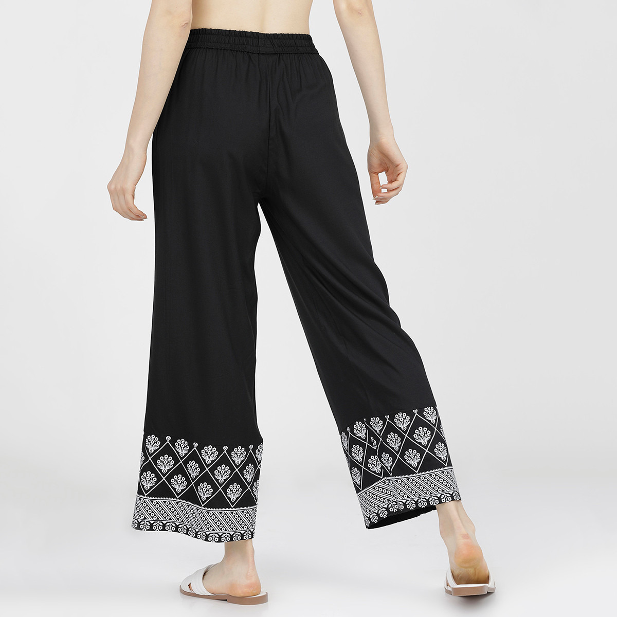 فيشوده أسود -women-clothing-ethnicwear-bottoms-palazzos-image-3