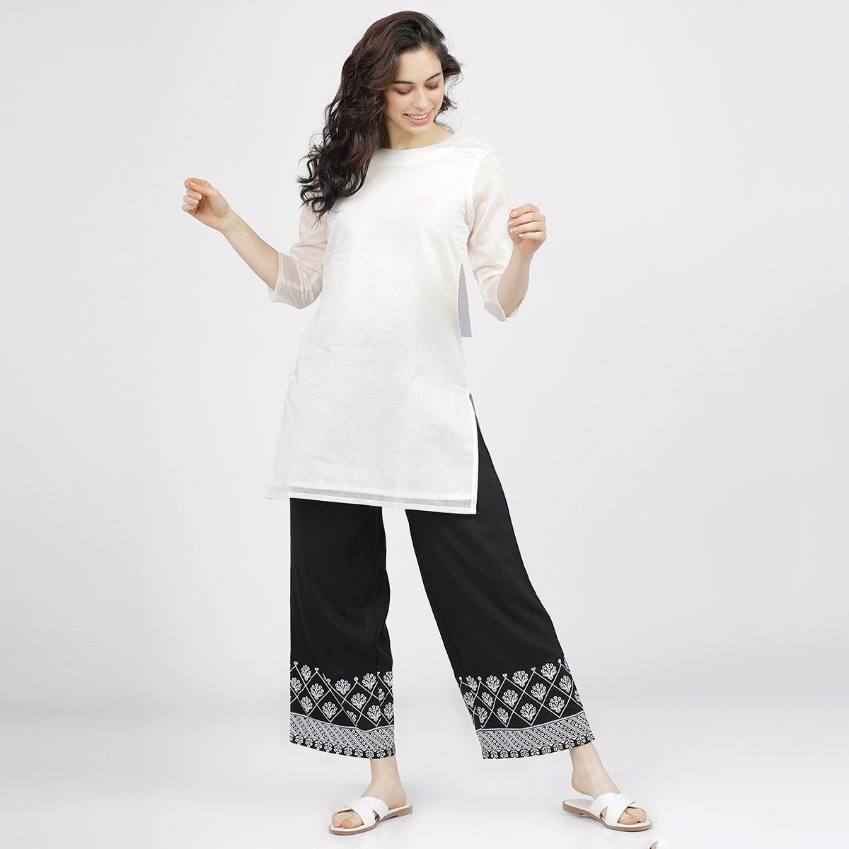 فيشوده أسود -women-clothing-ethnicwear-bottoms-palazzos-image-5